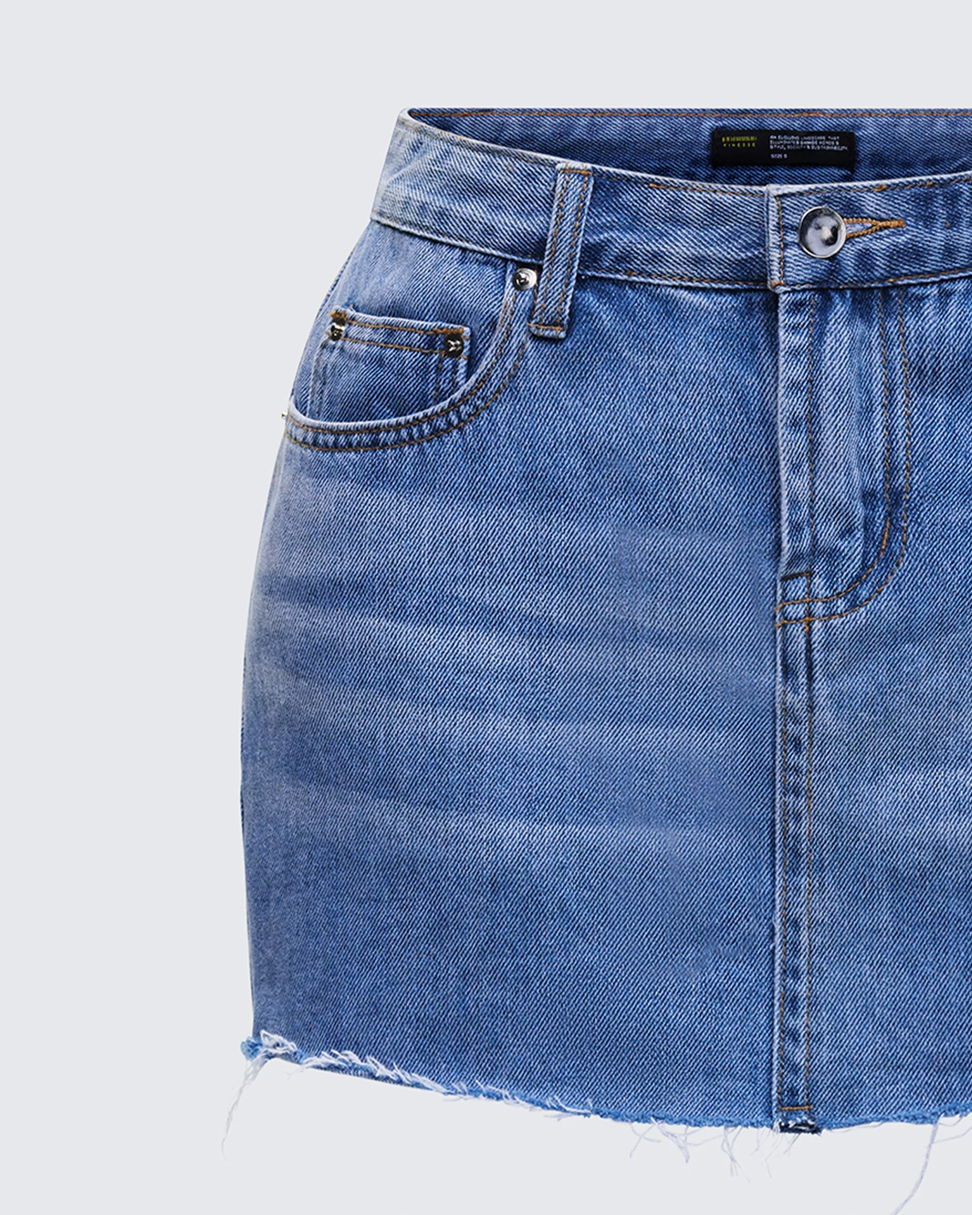 Inaya Blue Denim Mini Skirt - Image 6