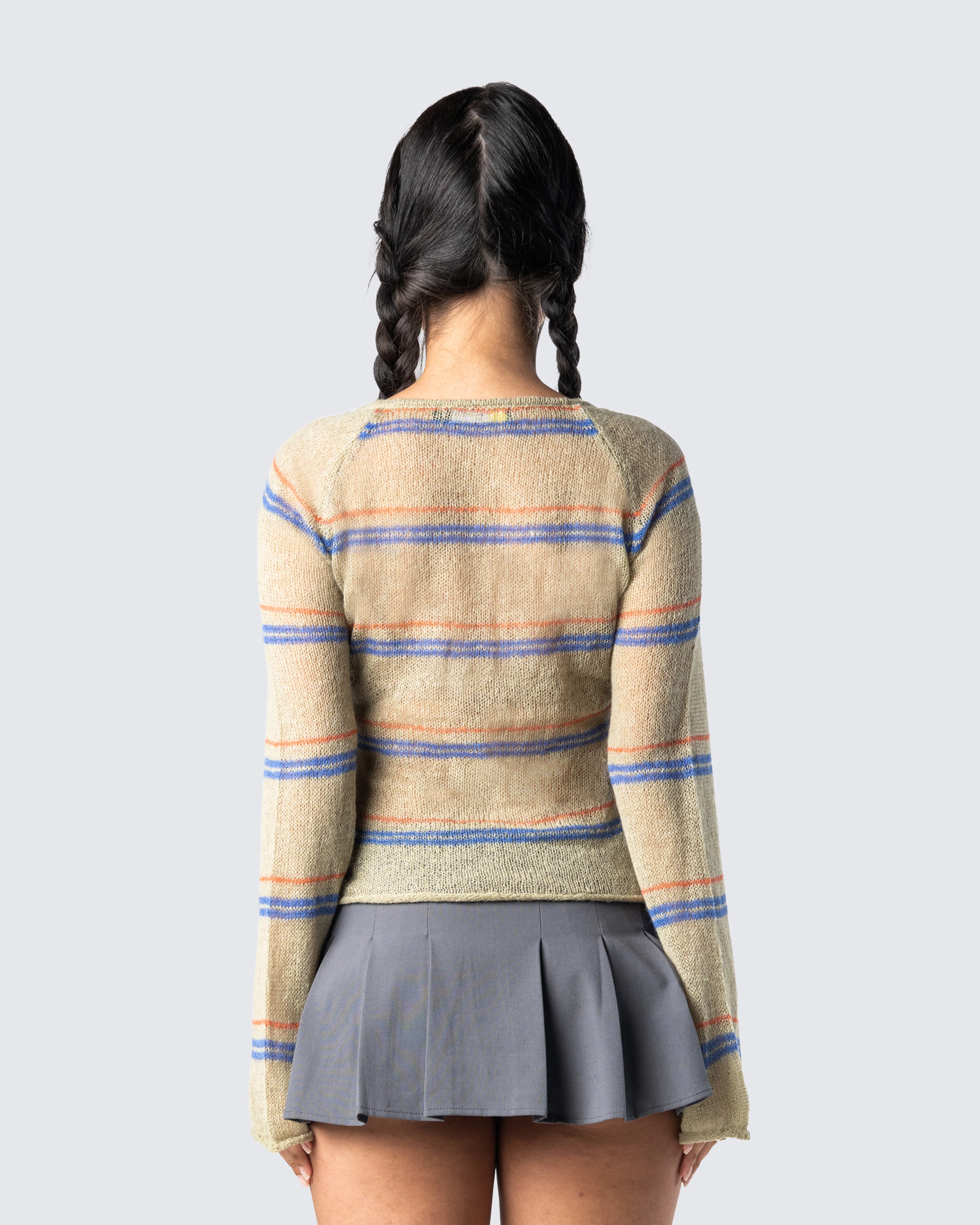 Iona Green Sweater Knit Top - Image 6