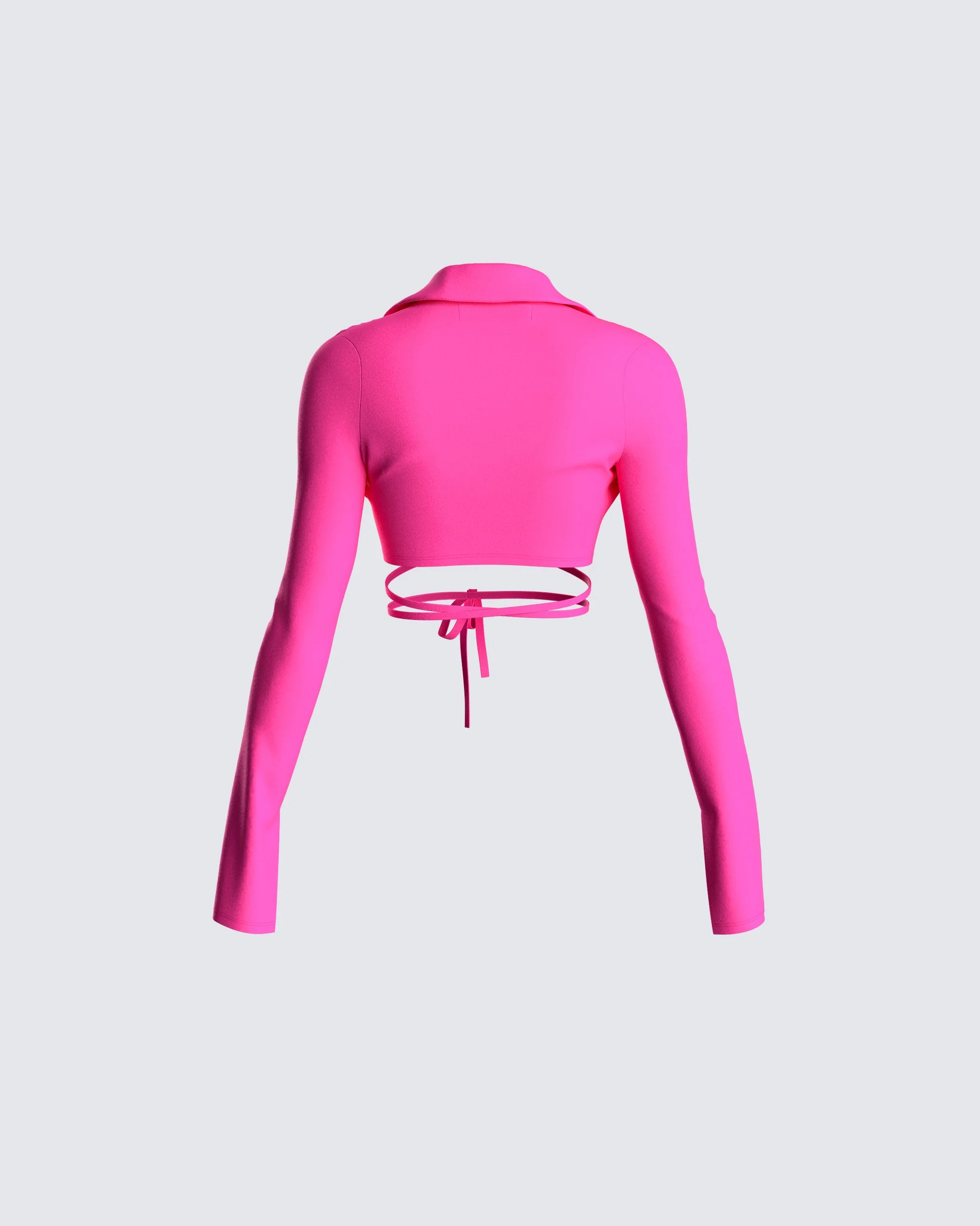 Irene Pink Wrap Top - Image 3
