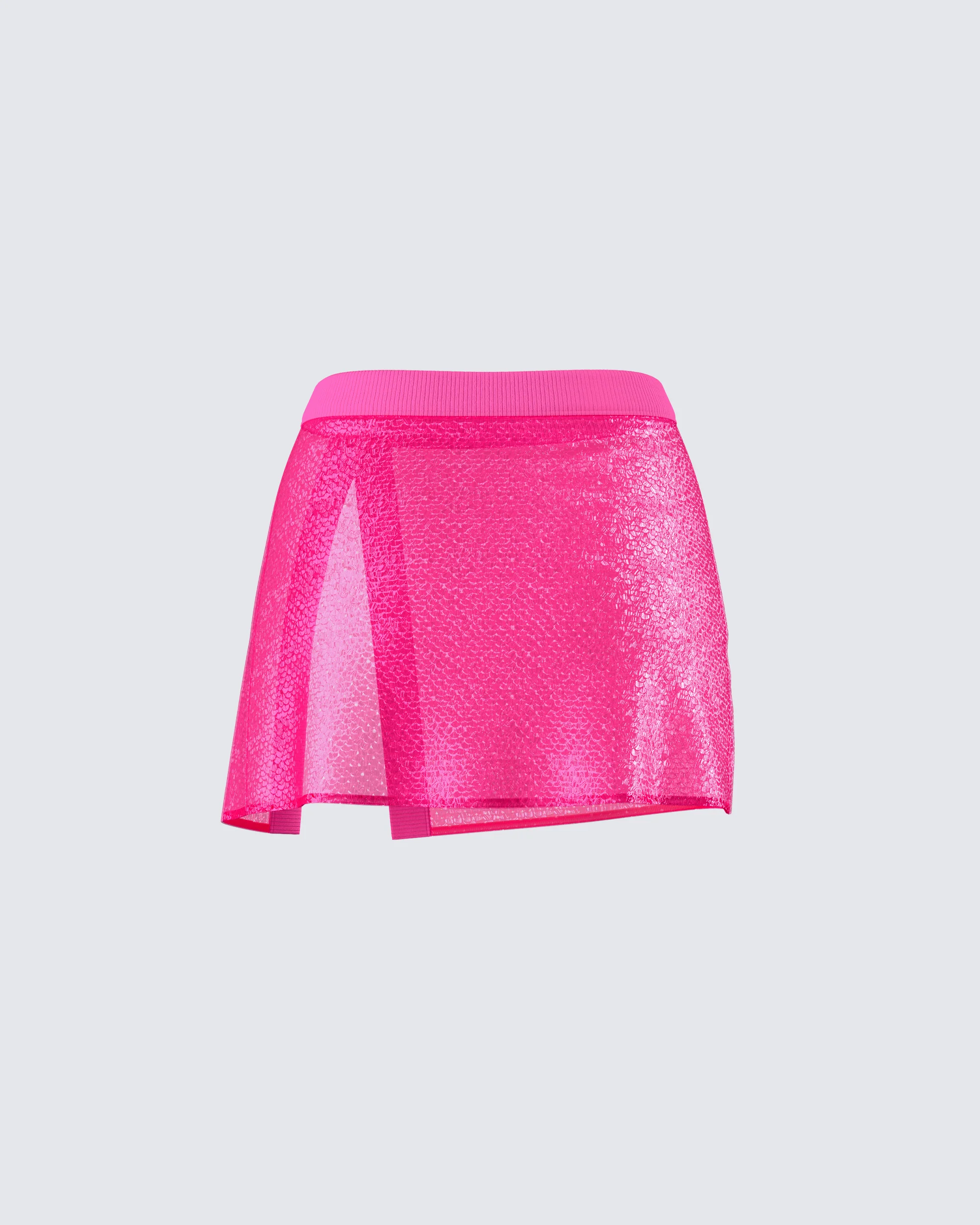 Irie Pink Sequin Mini Skirt - Image 3