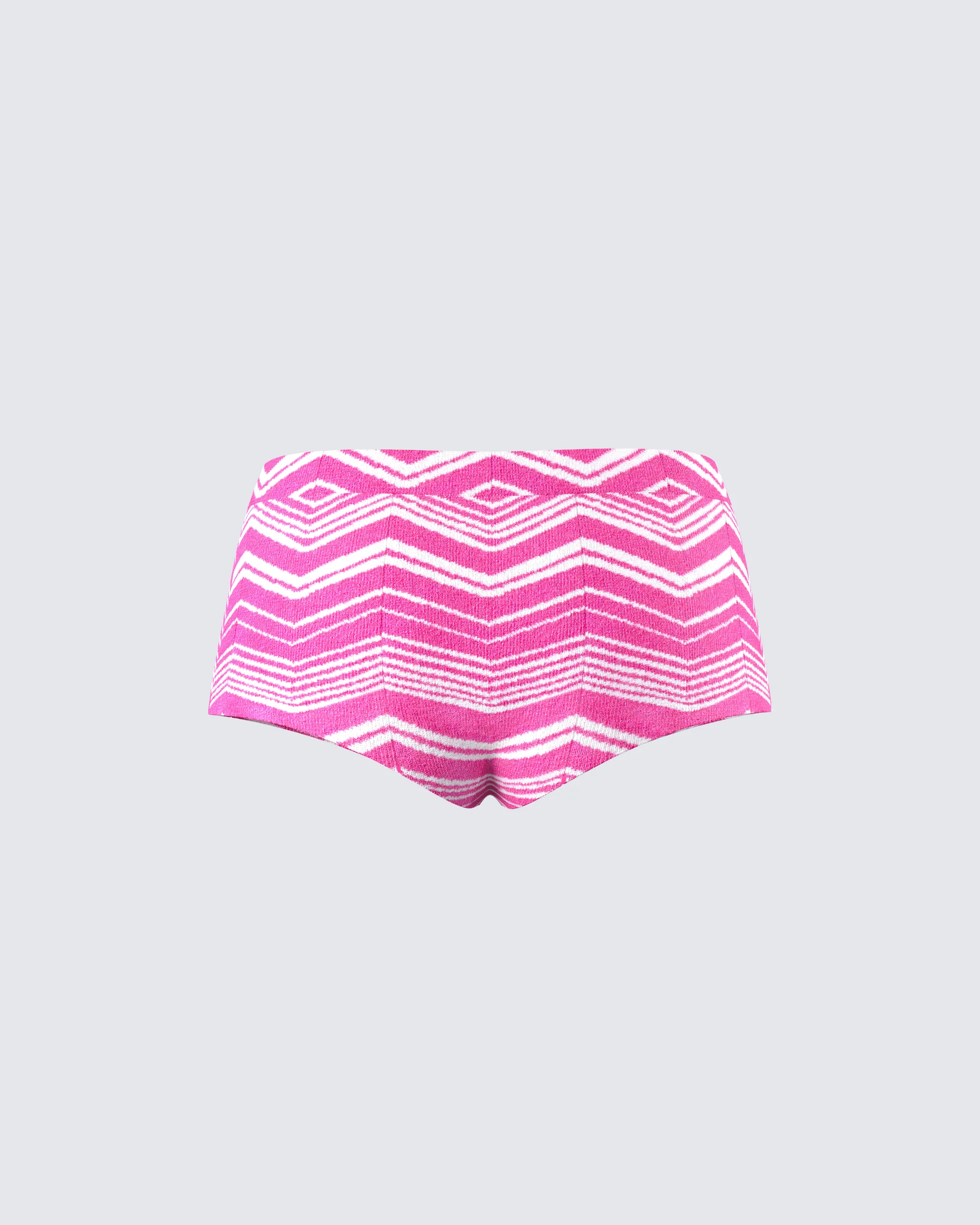 Irie Pink Zig Zag Knit Booty Short - Image 3