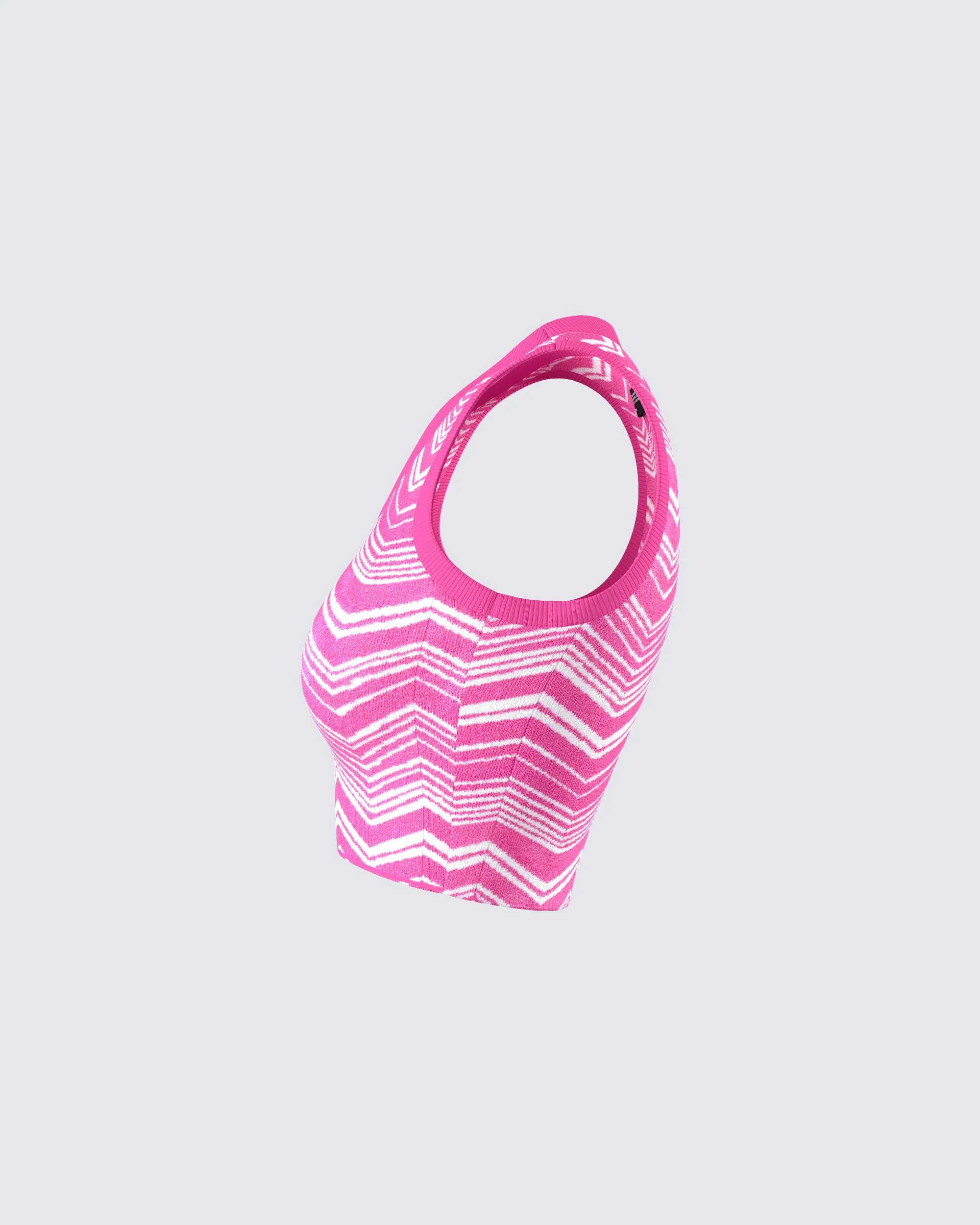 Irie Pink Zig Zag Knit Top - Image 2