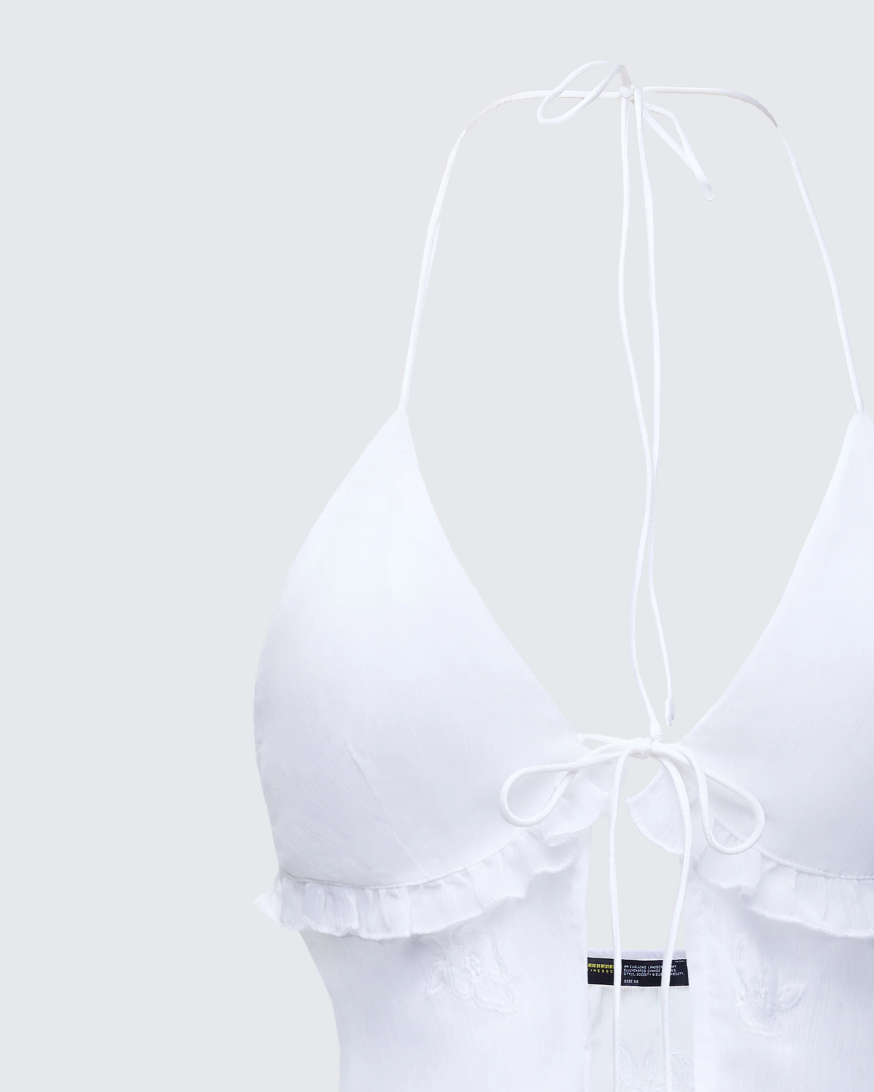 Isla Ivory Embroidered Halter Top - Image 6
