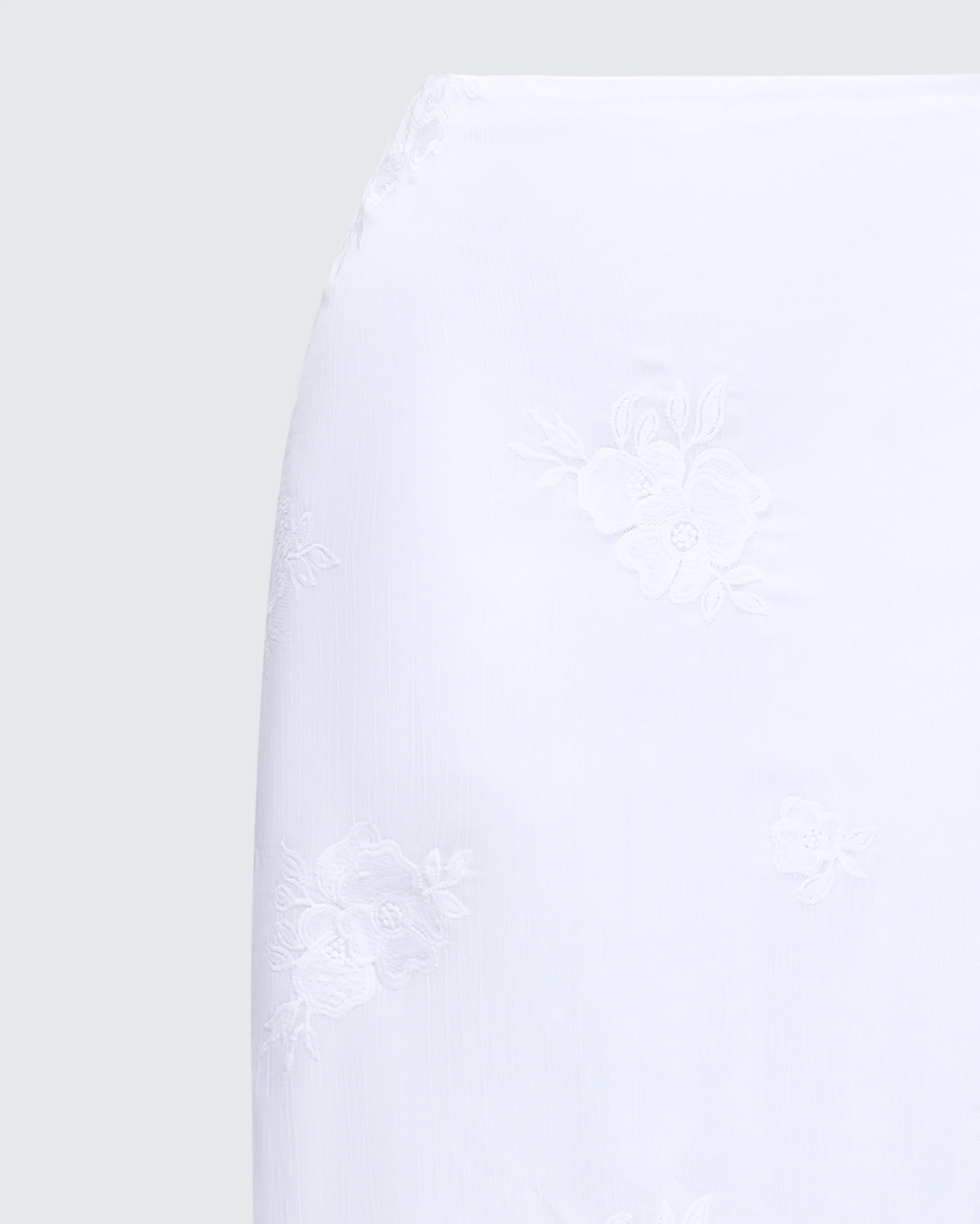 Isla Ivory Embroidered Maxi Skirt - Image 6