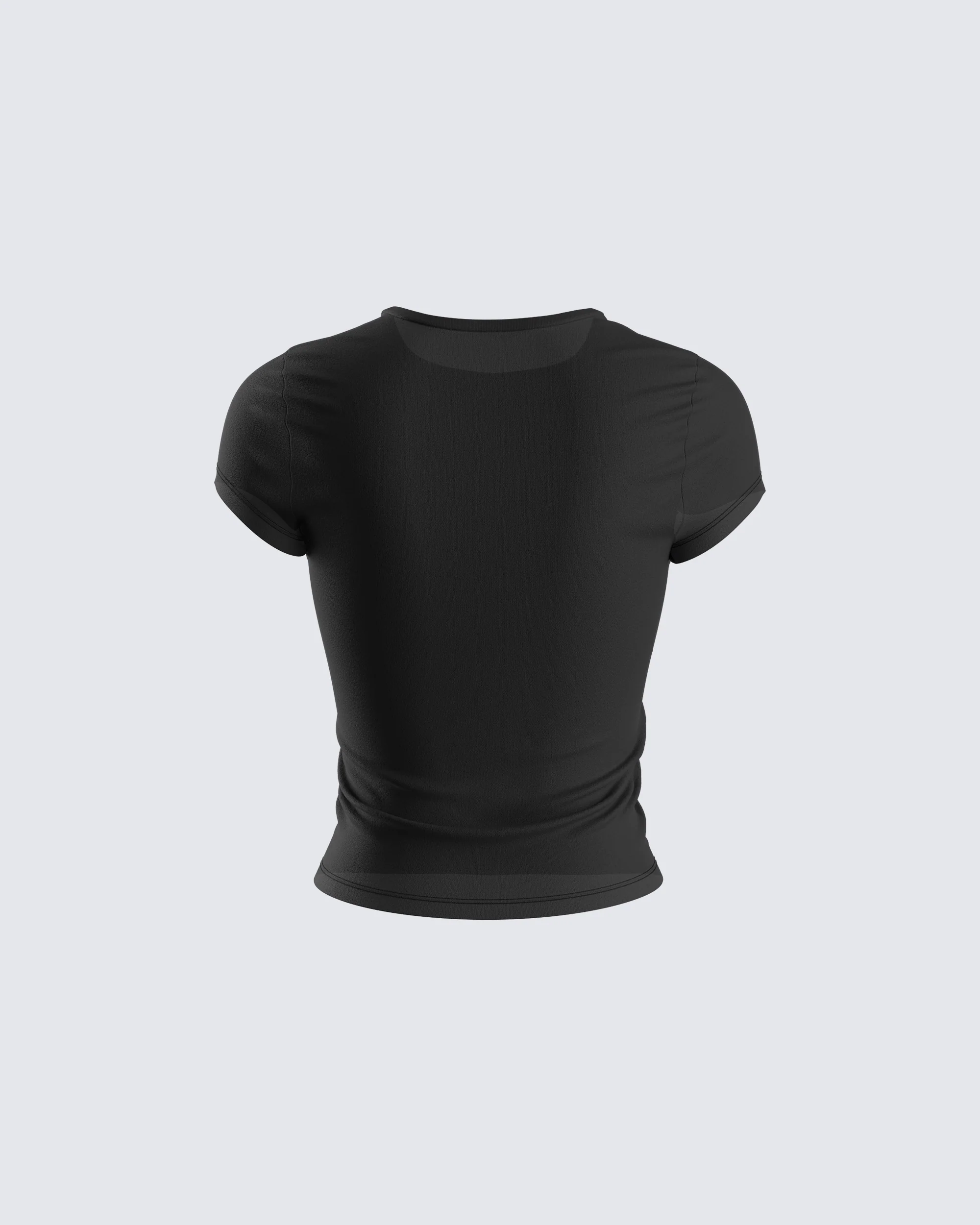 Itzel Black Jersey Knit Top - Image 3