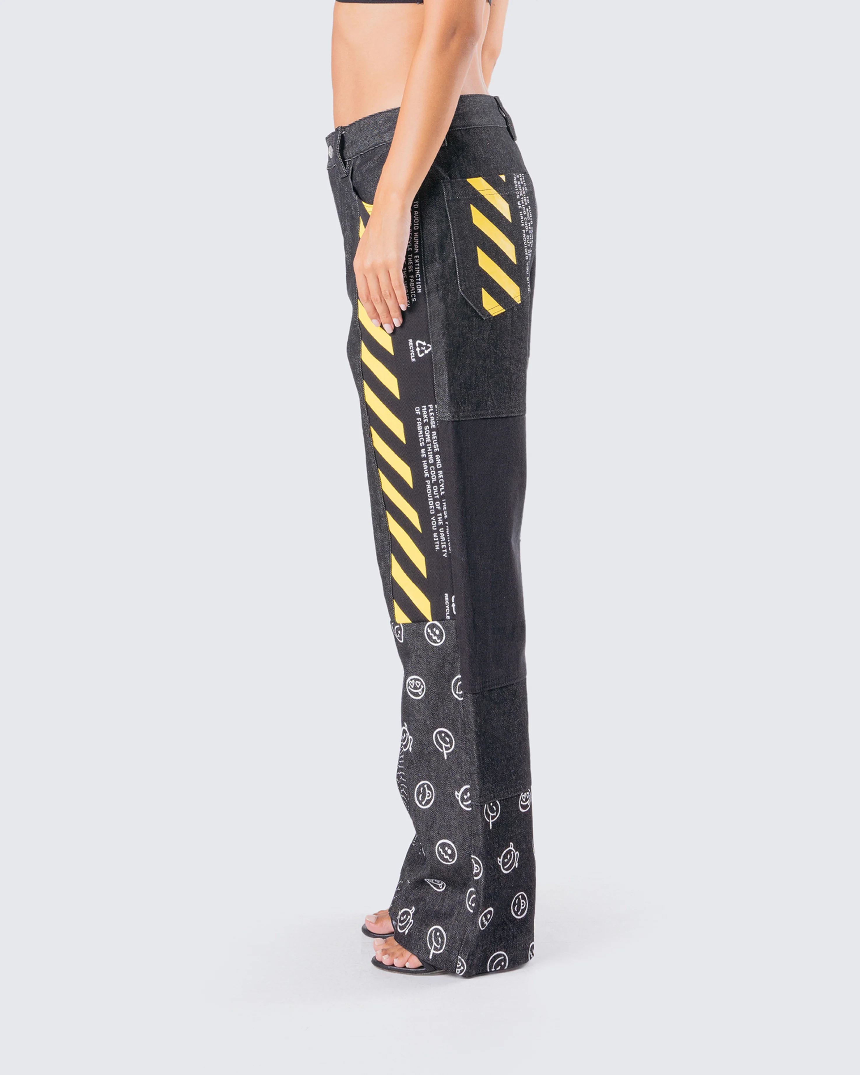 Jacko Printed Patchwork Pants - Image 6