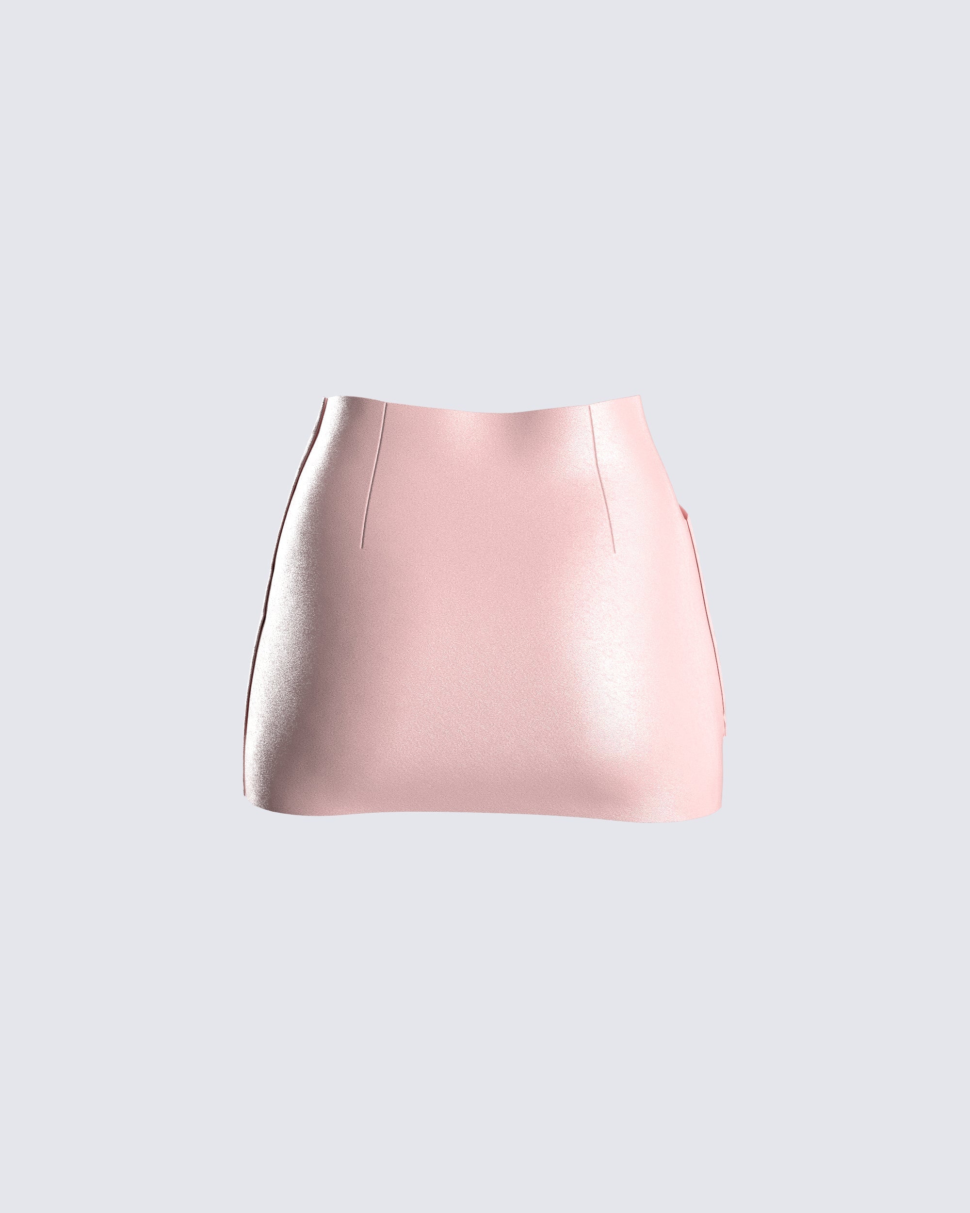 Jacque Pink Vegan Leather Skirt - Image 3