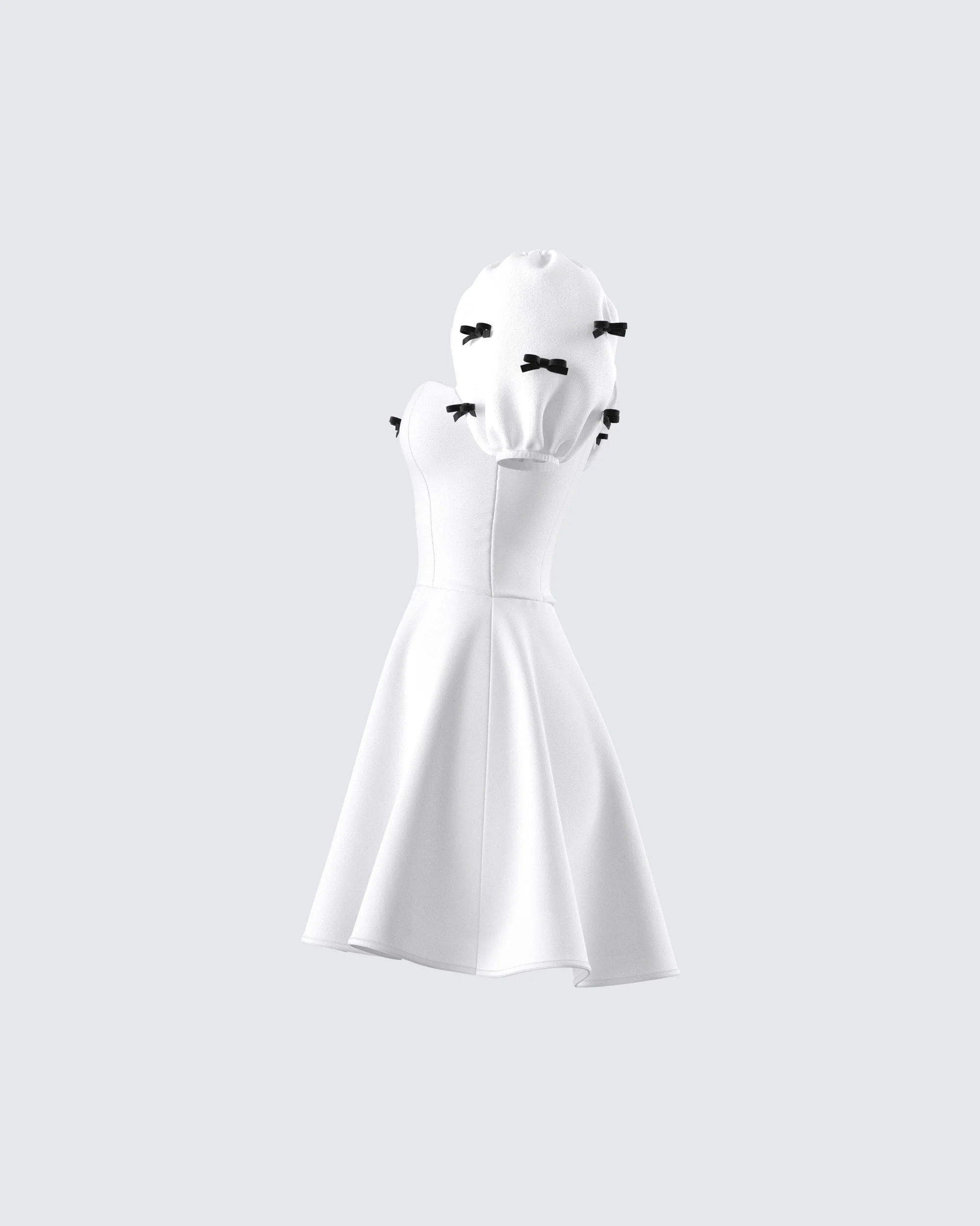 Jayla White Skater Mini Dress - Image 2