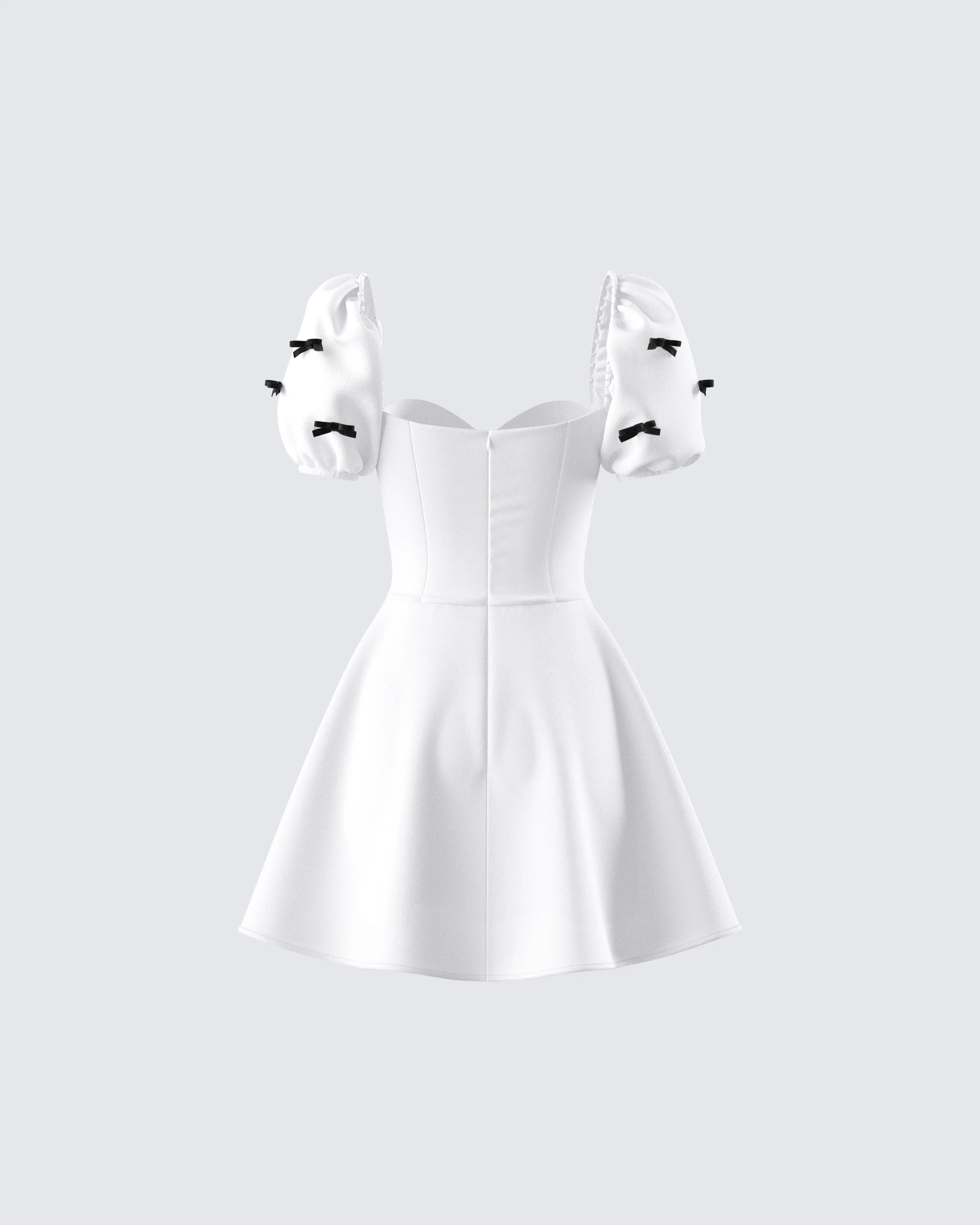 Jayla White Skater Mini Dress - Image 3