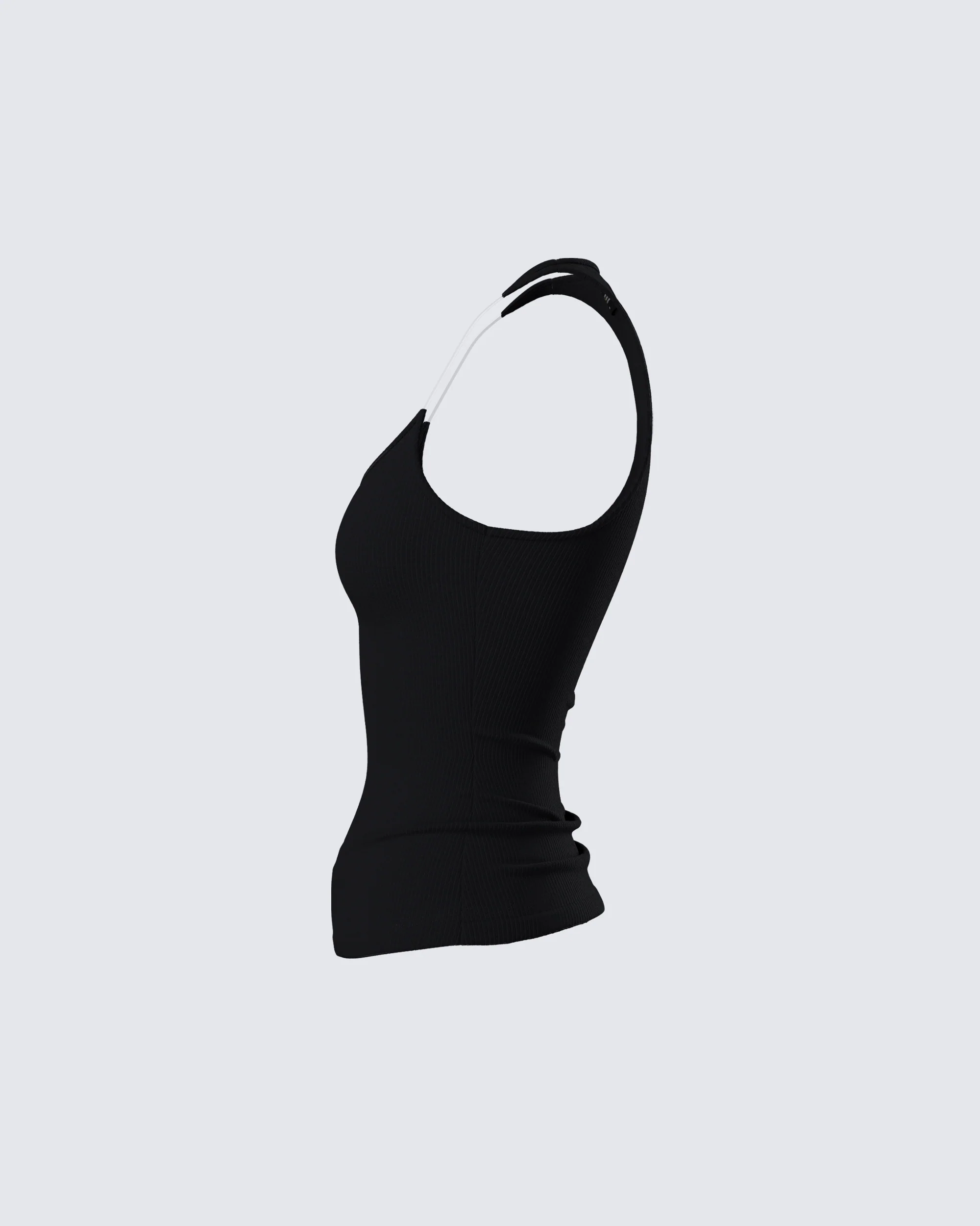 Jazlyn Black Invisible Strap Tank Top - Image 2