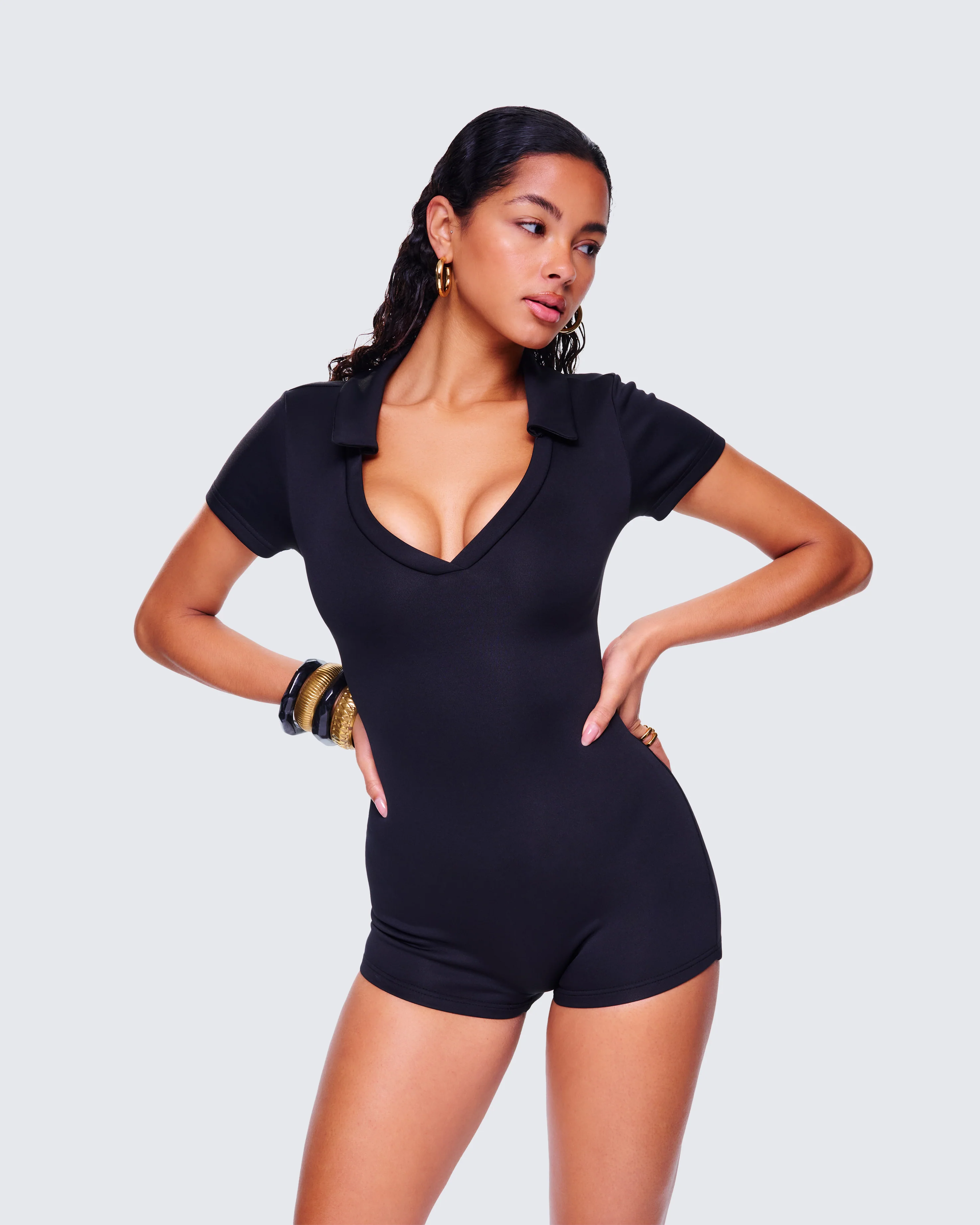 Jeanie Black Knit Romper - Image 8
