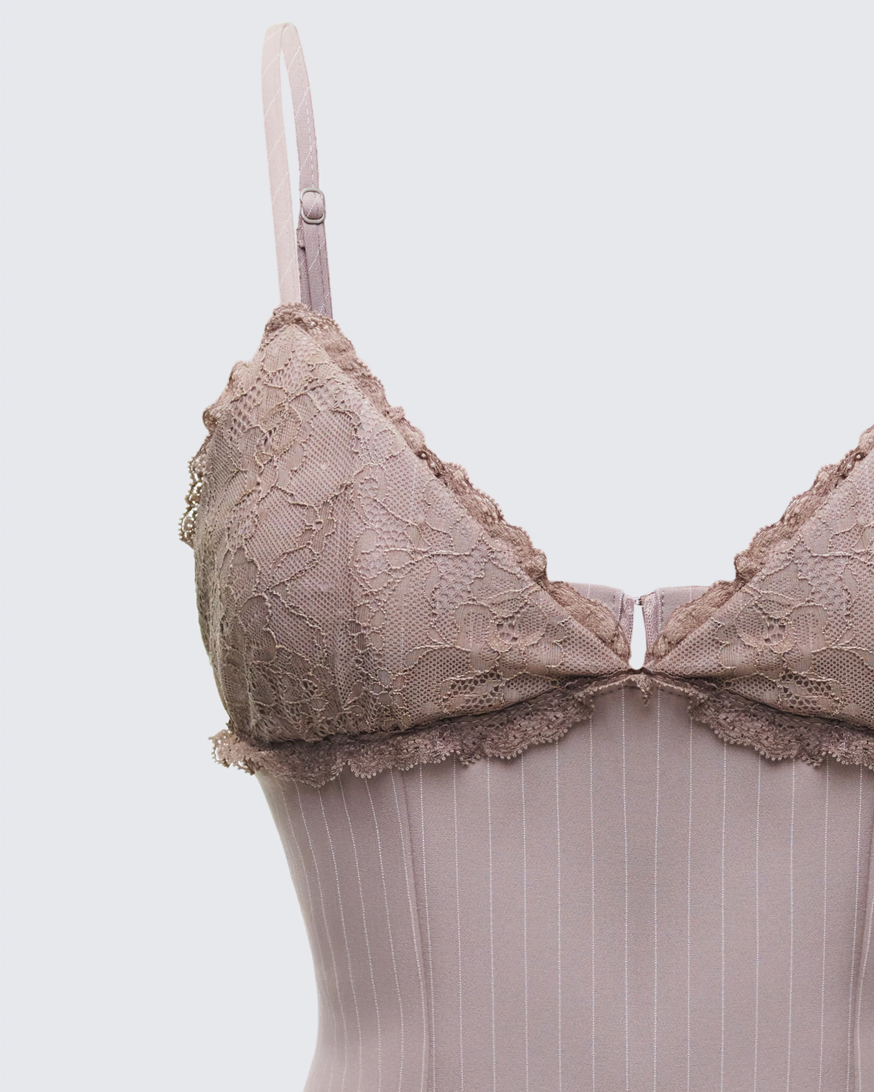 Jena Brown Pinstripe Strappy Top - Image 7