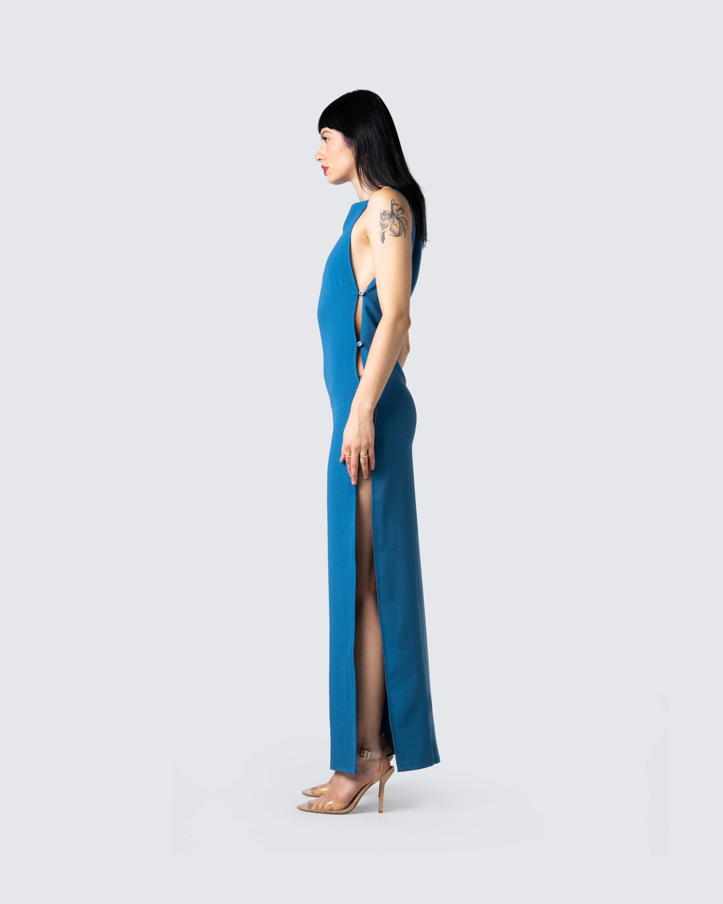 Jenara Navy Maxi Dress - Image 5