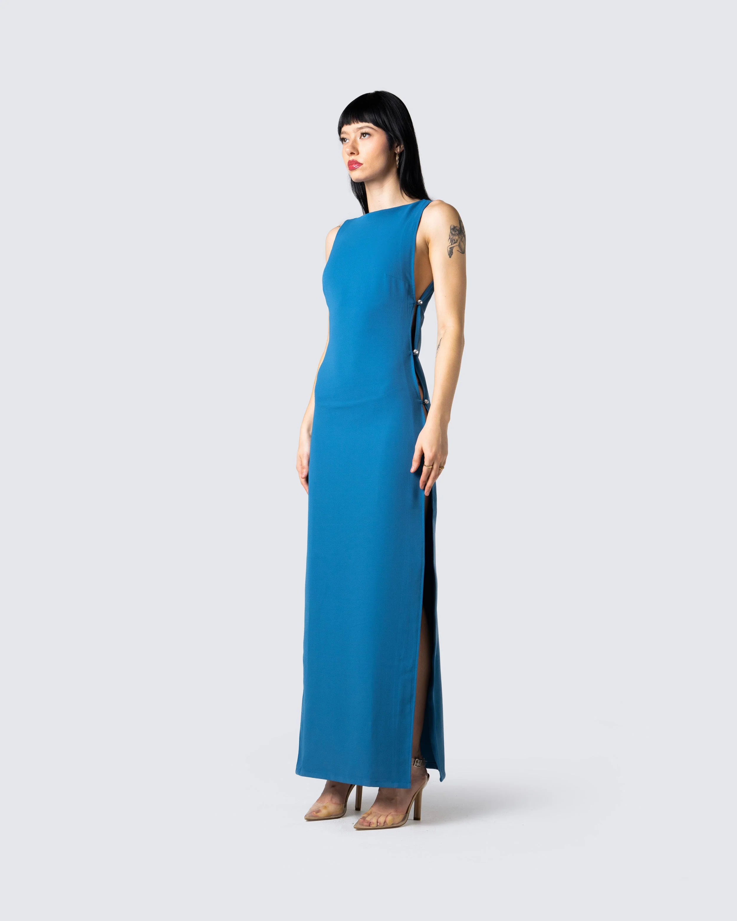 Jenara Navy Maxi Dress - Image 7
