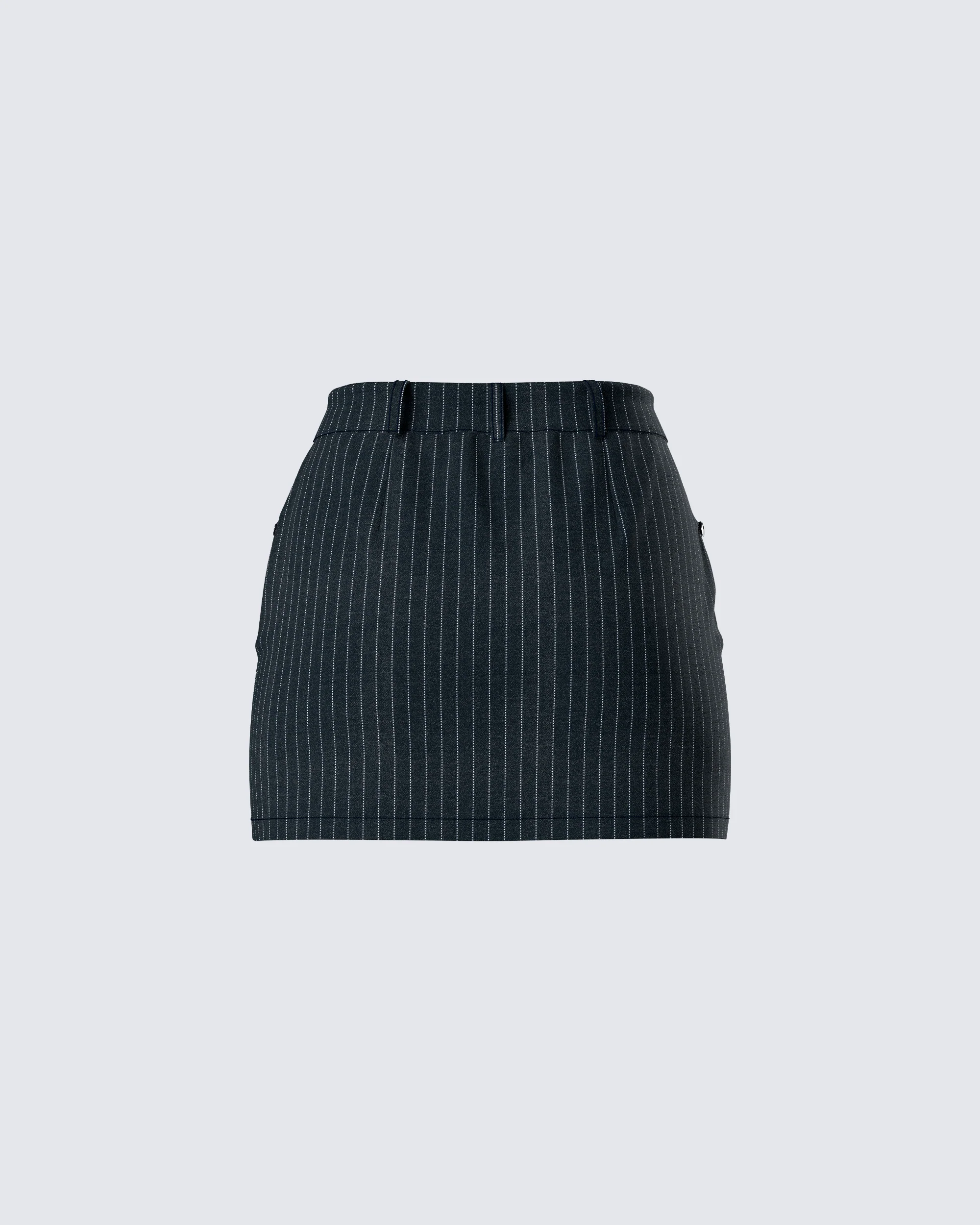Jennifer Black Stripe Mini Skirt - Image 3