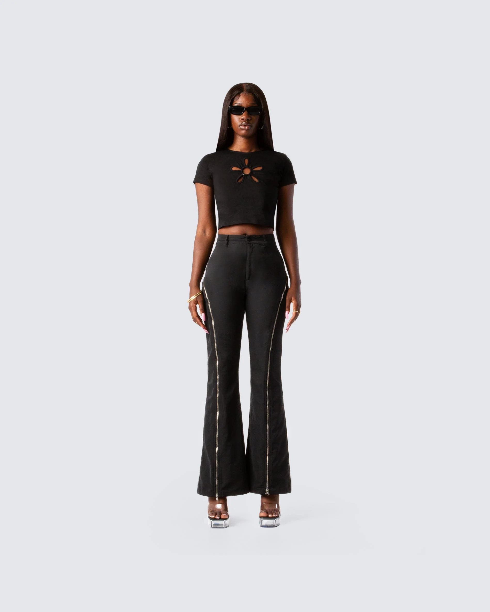 Jesse Black Cropped Top - Image 4