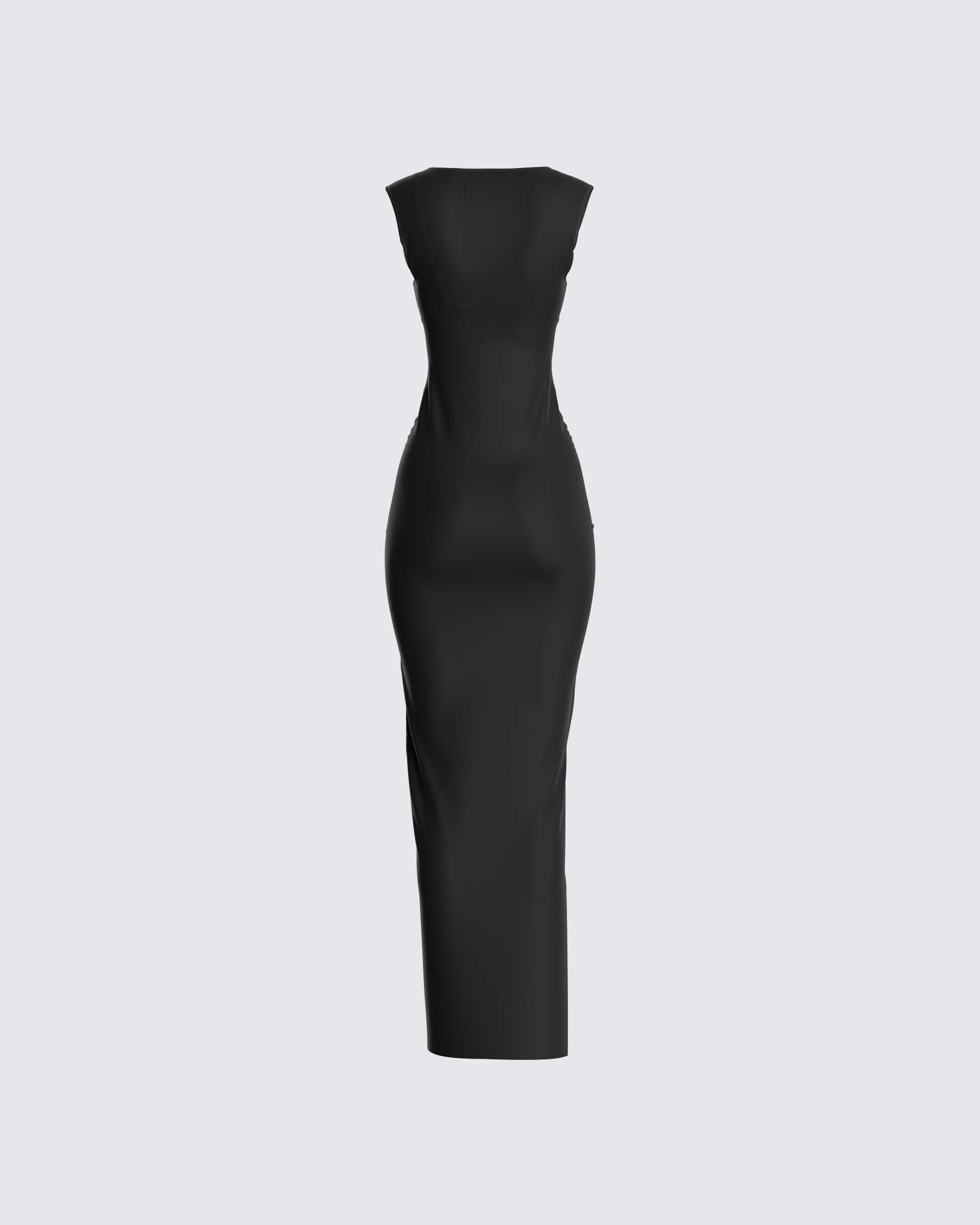 Jett Black Knit Cut Out Maxi Dress - Image 3