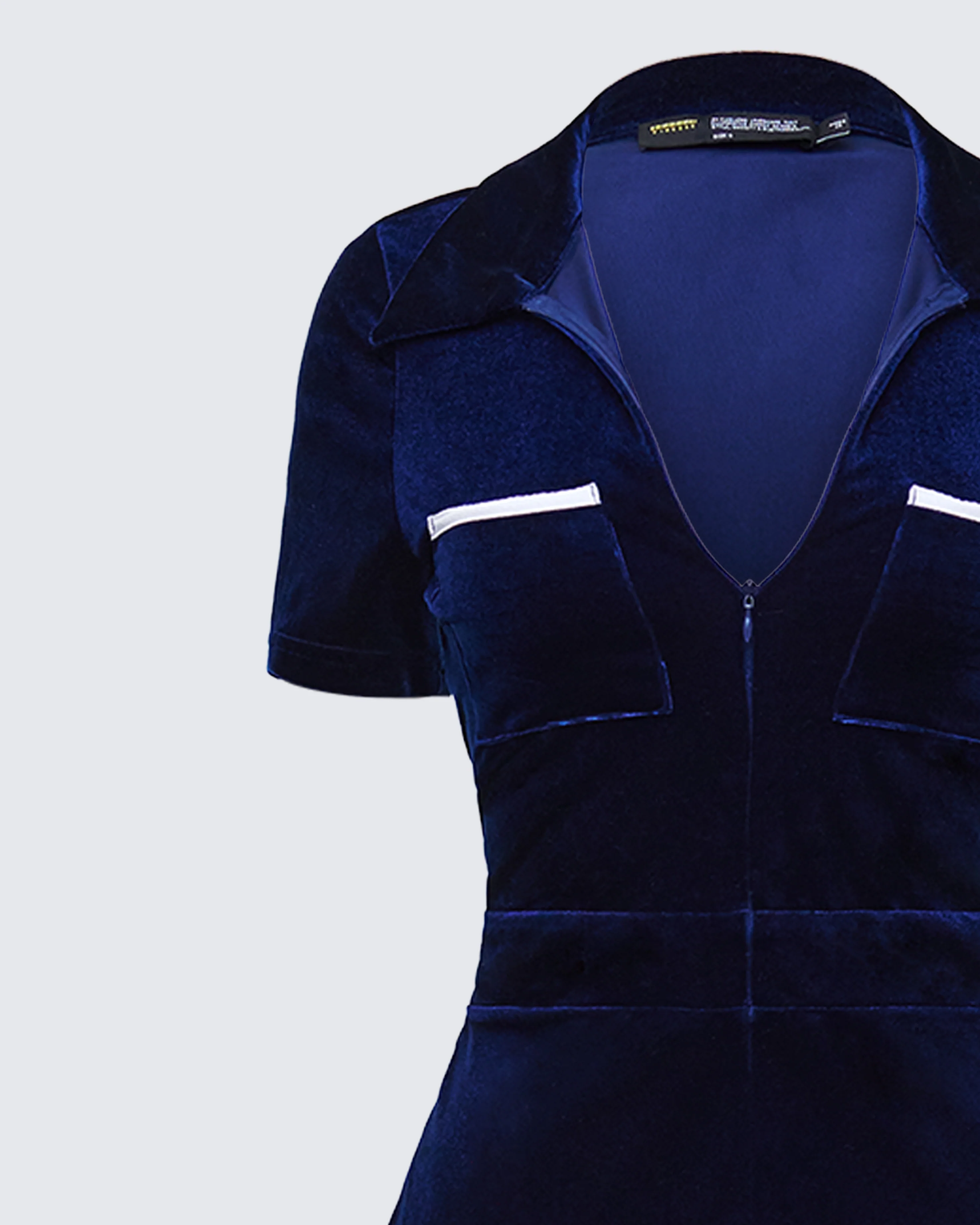 Joanna Navy Flared Jumpsuit - Image 6