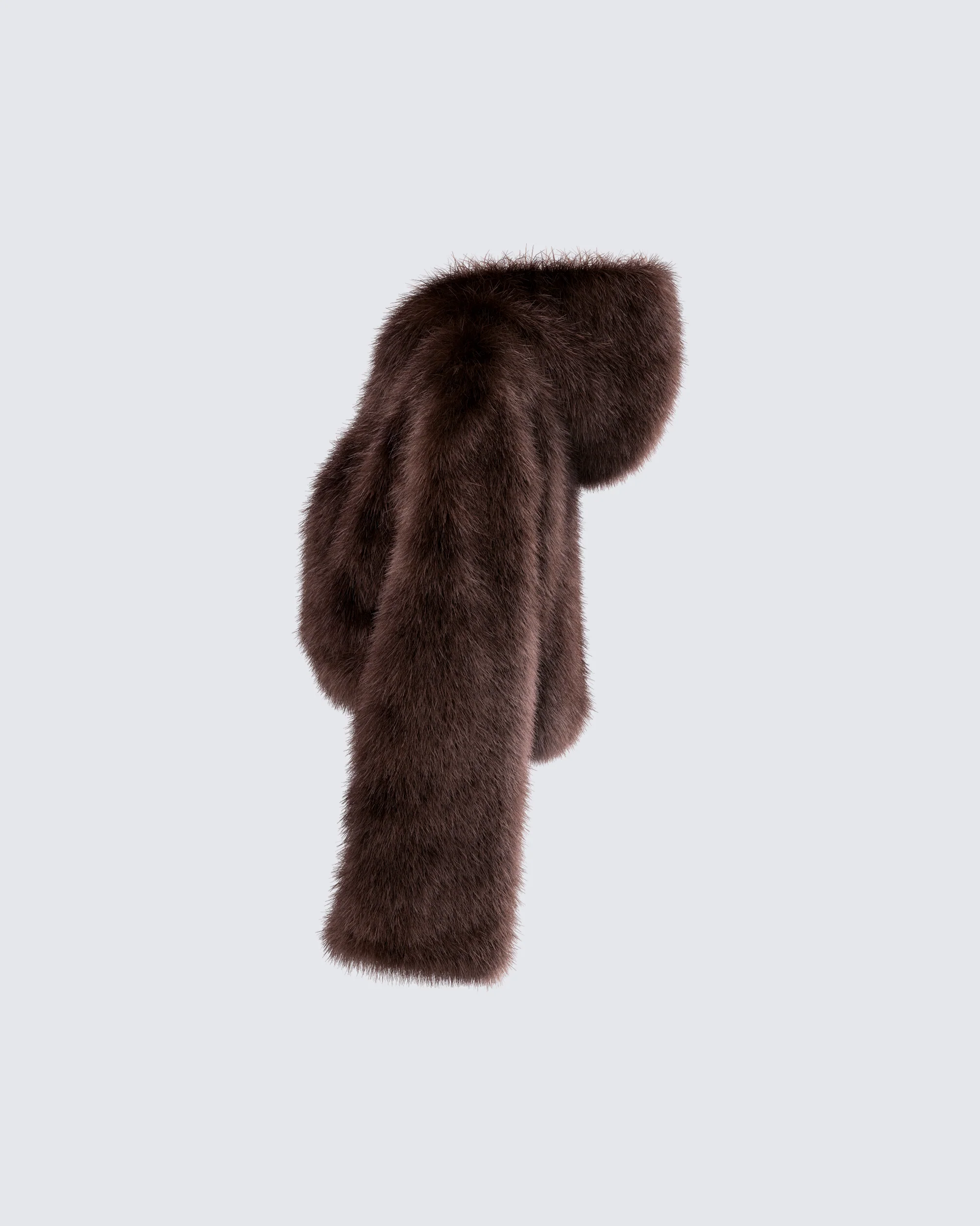Joaquina Brown Fur Cropped Coat - Image 2