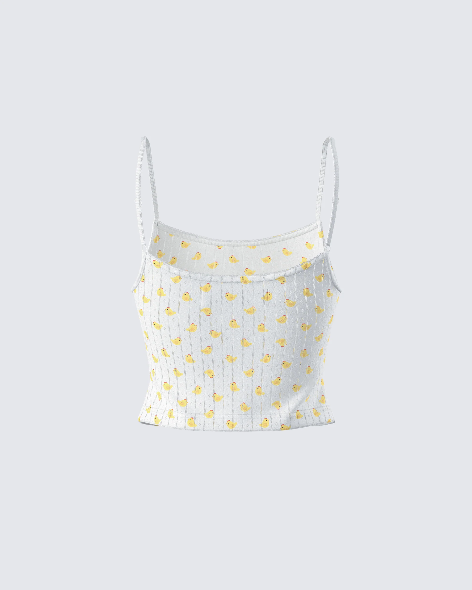Jordana Ivory Duck Print Camisole Top - Image 3