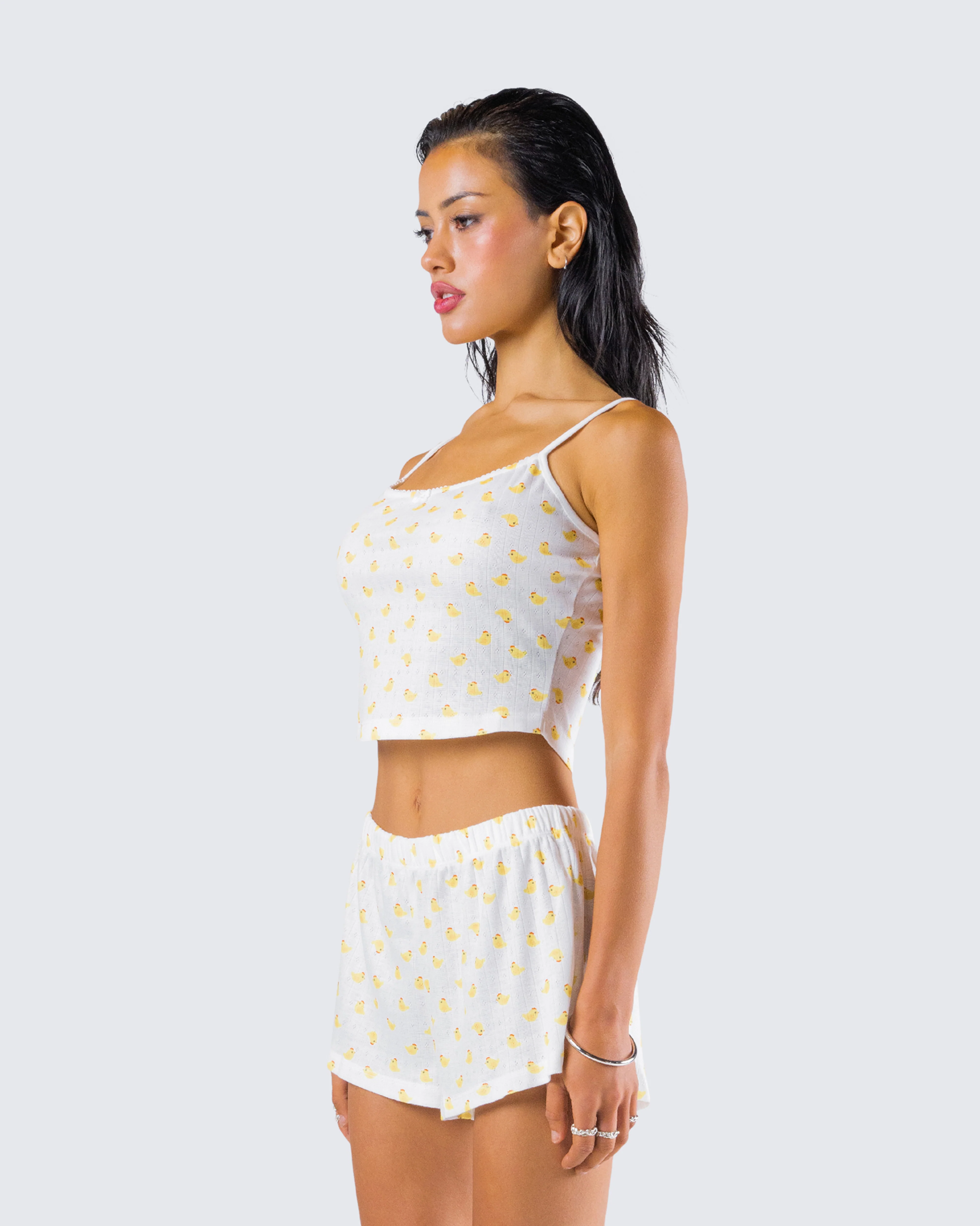Jordana Ivory Duck Print Camisole Top - Image 5