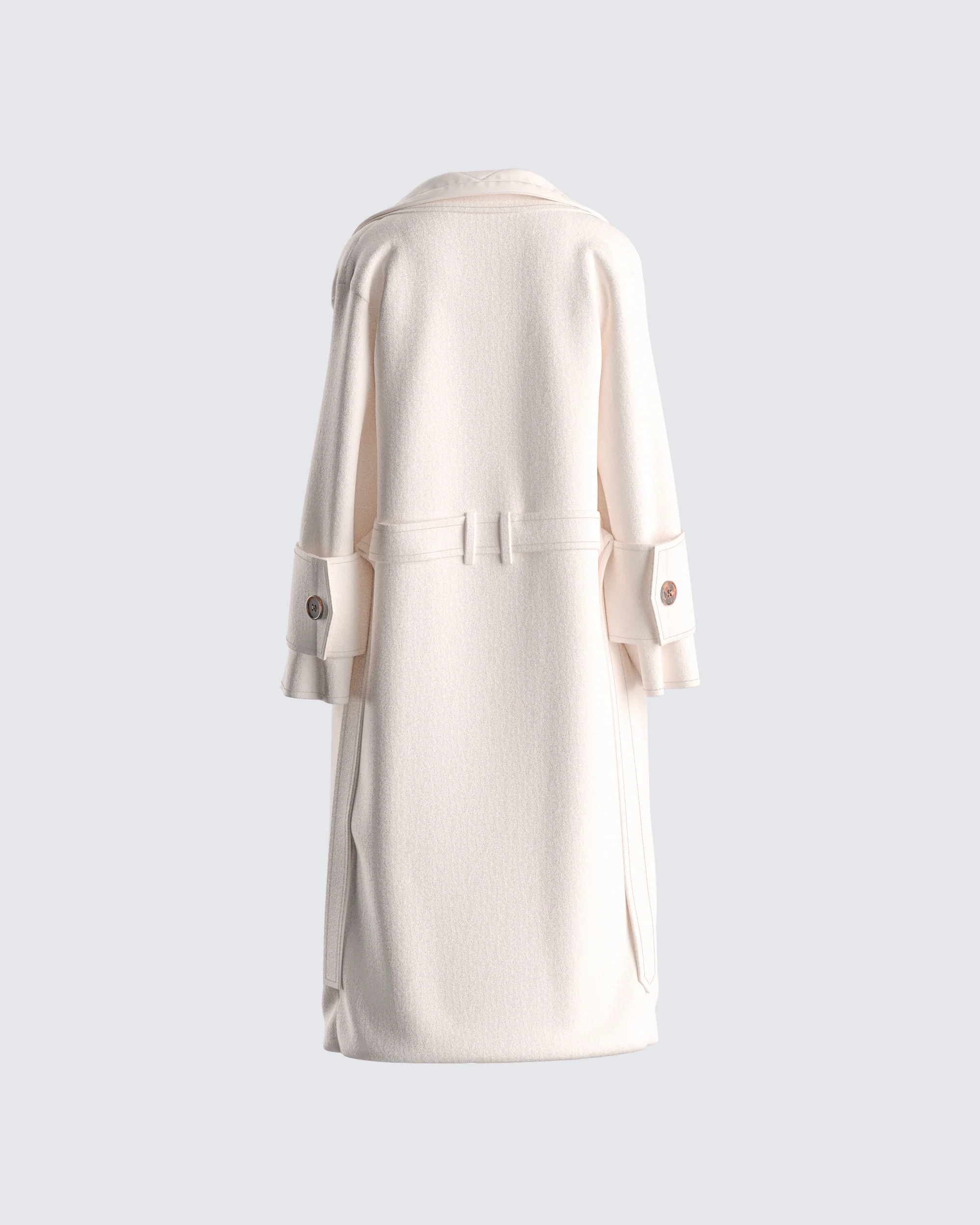 Julian Cream Maxi Coat - Image 3