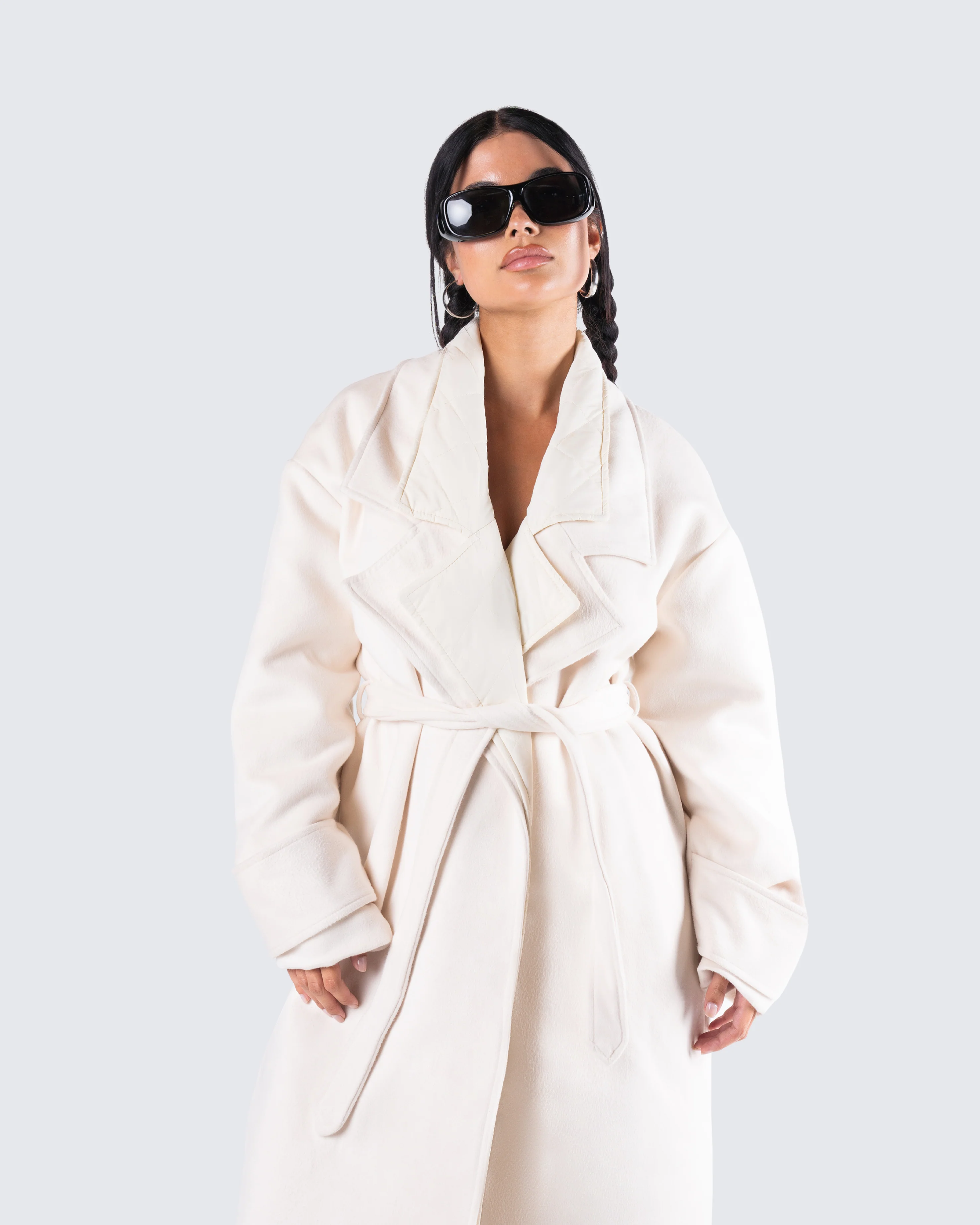 Julian Cream Maxi Coat - Image 9