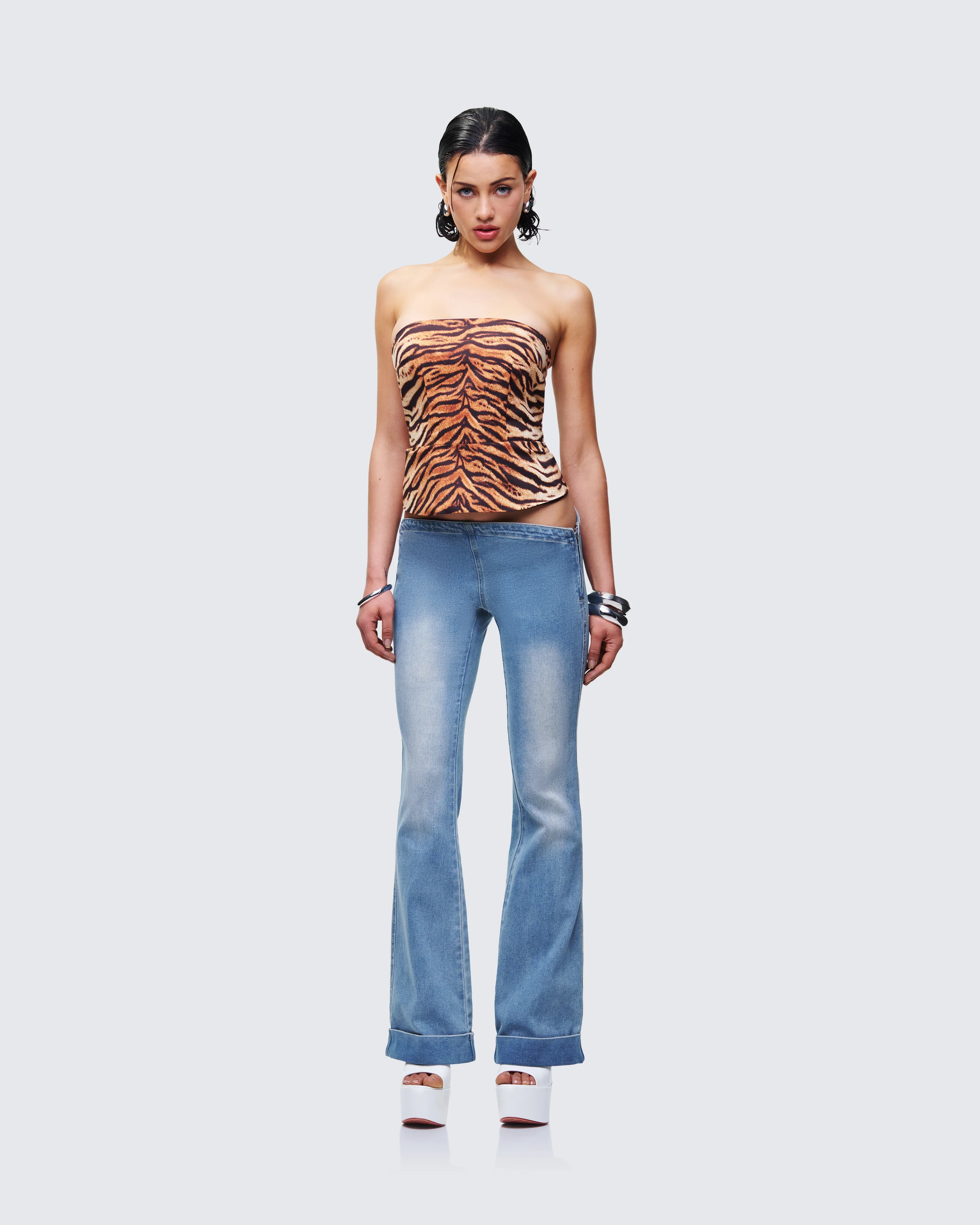 Juliana Blue Denim Low Rise Jean - Image 5