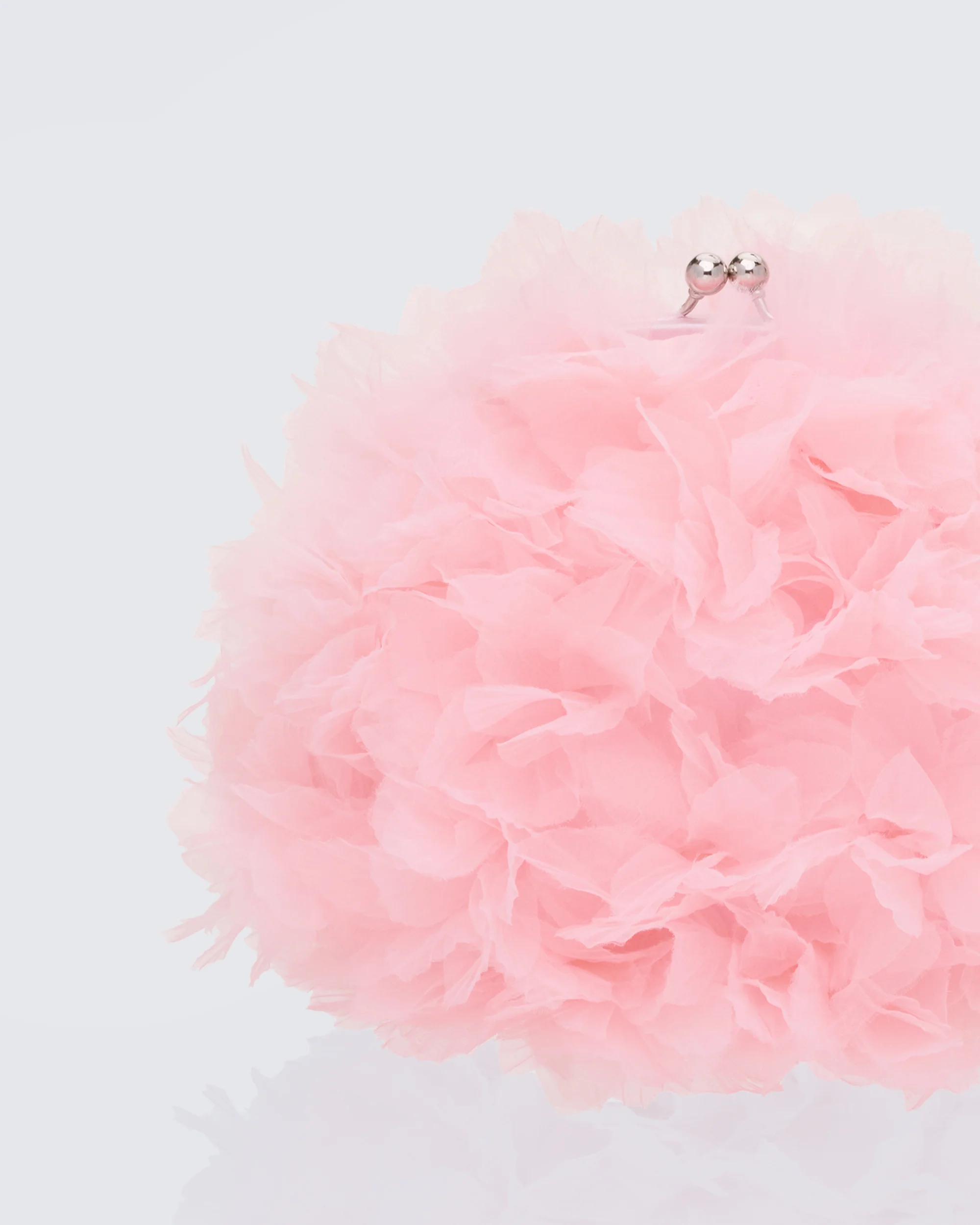 Justine Pink Organza Ruffle Grab Bag - Image 3