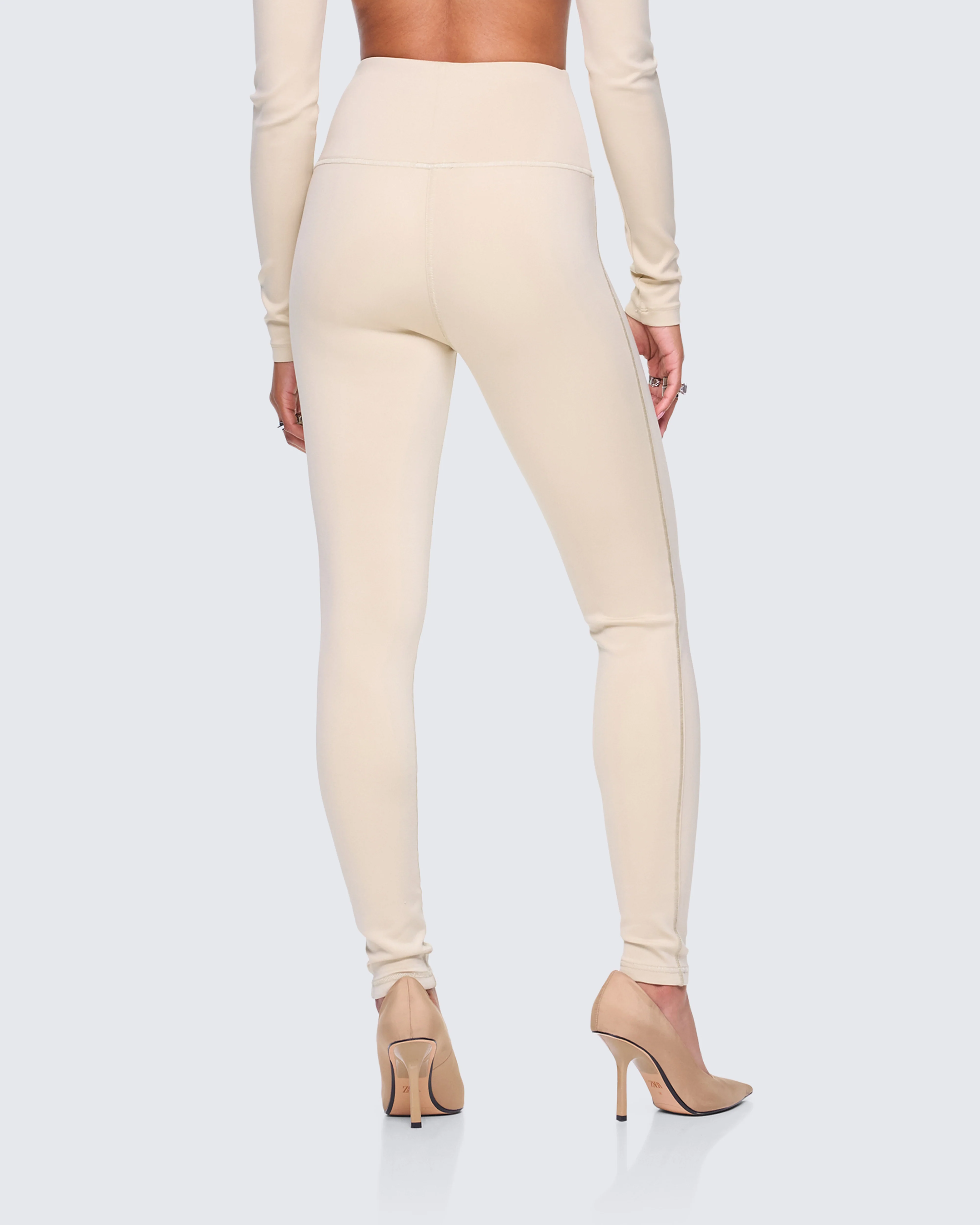 Jyn Khaki Jersey Leggings - Image 6