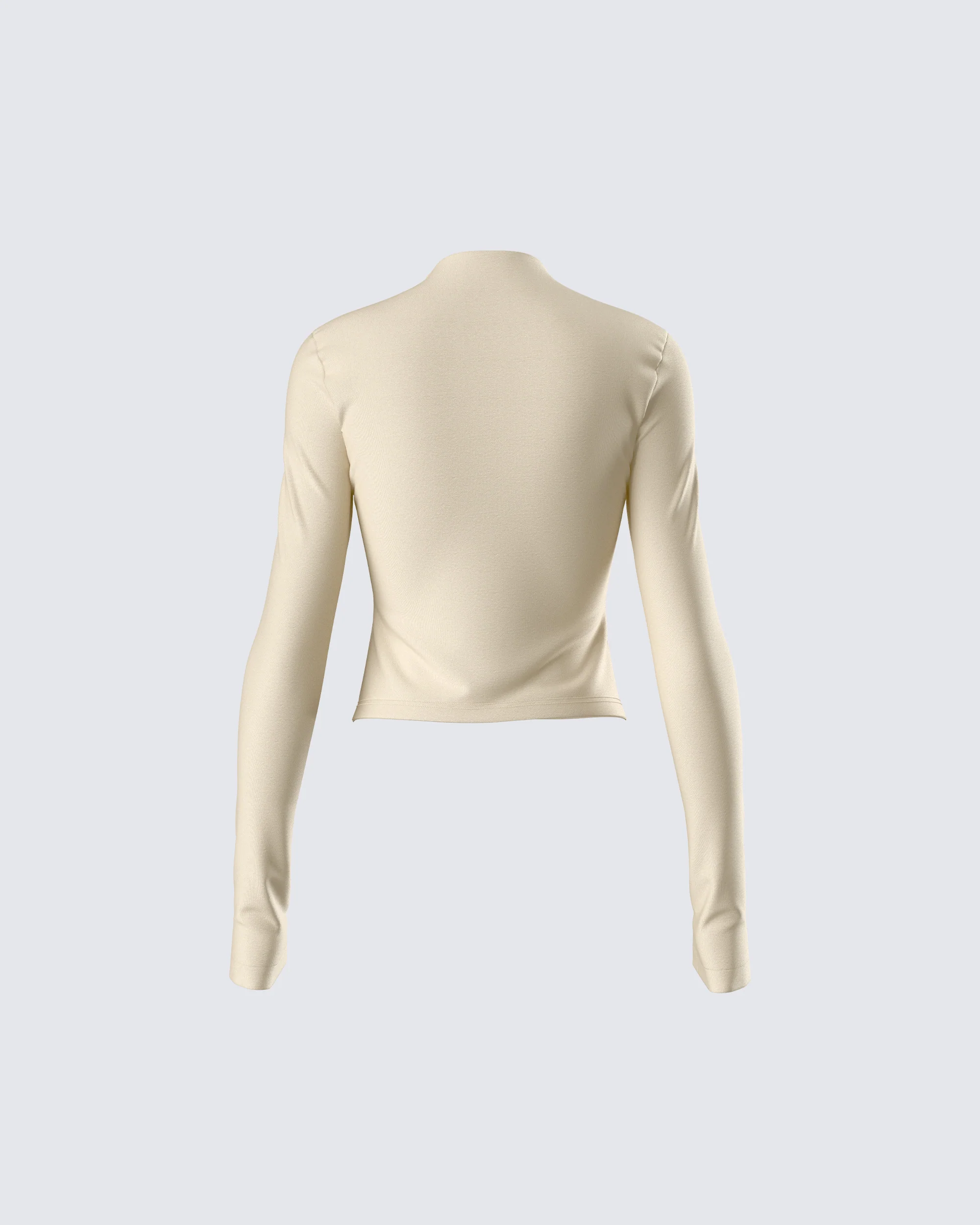 Jyn Khaki Jersey Long Sleeve Top - Image 3