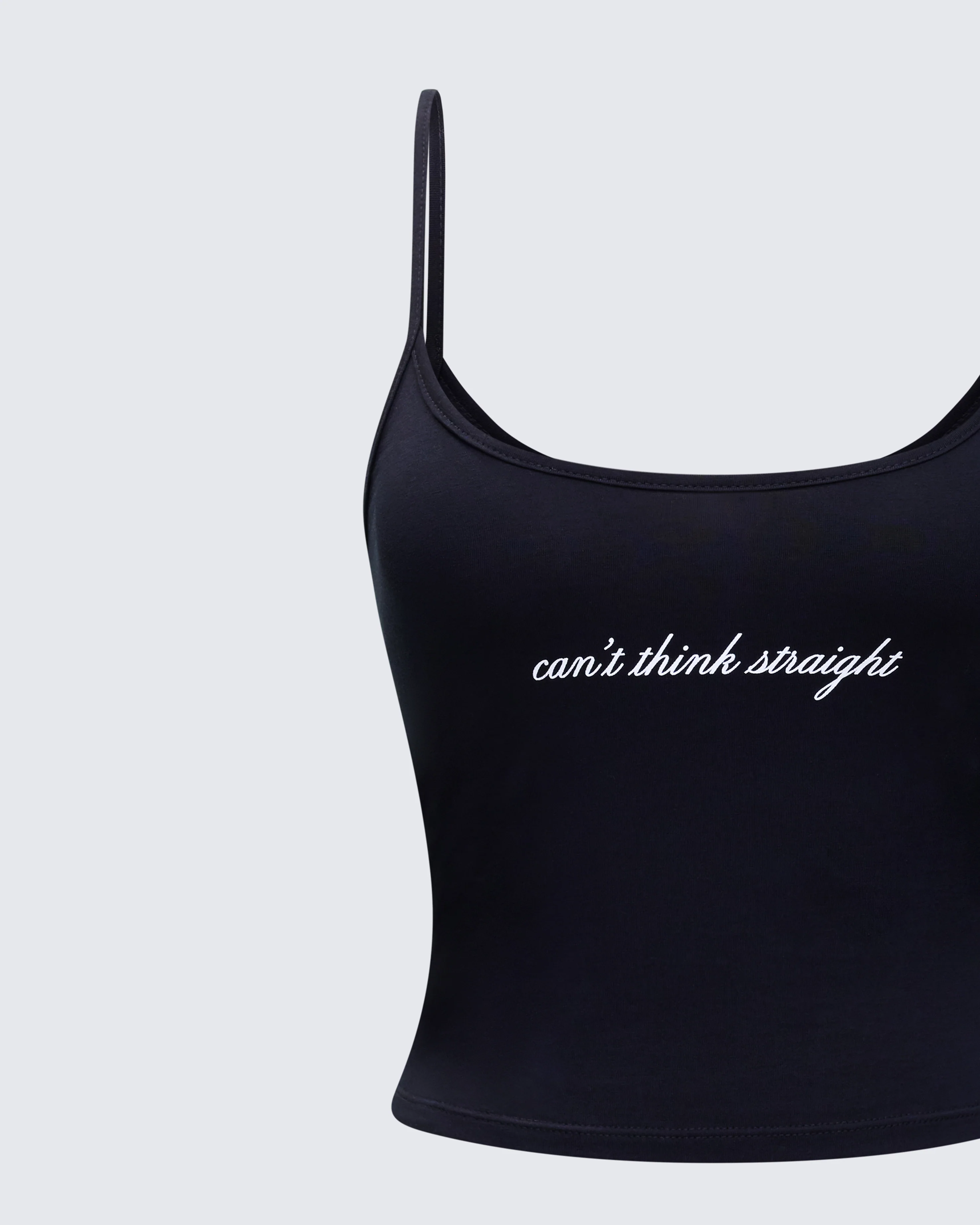 Kacie Black Slogan Cami Top - Image 6