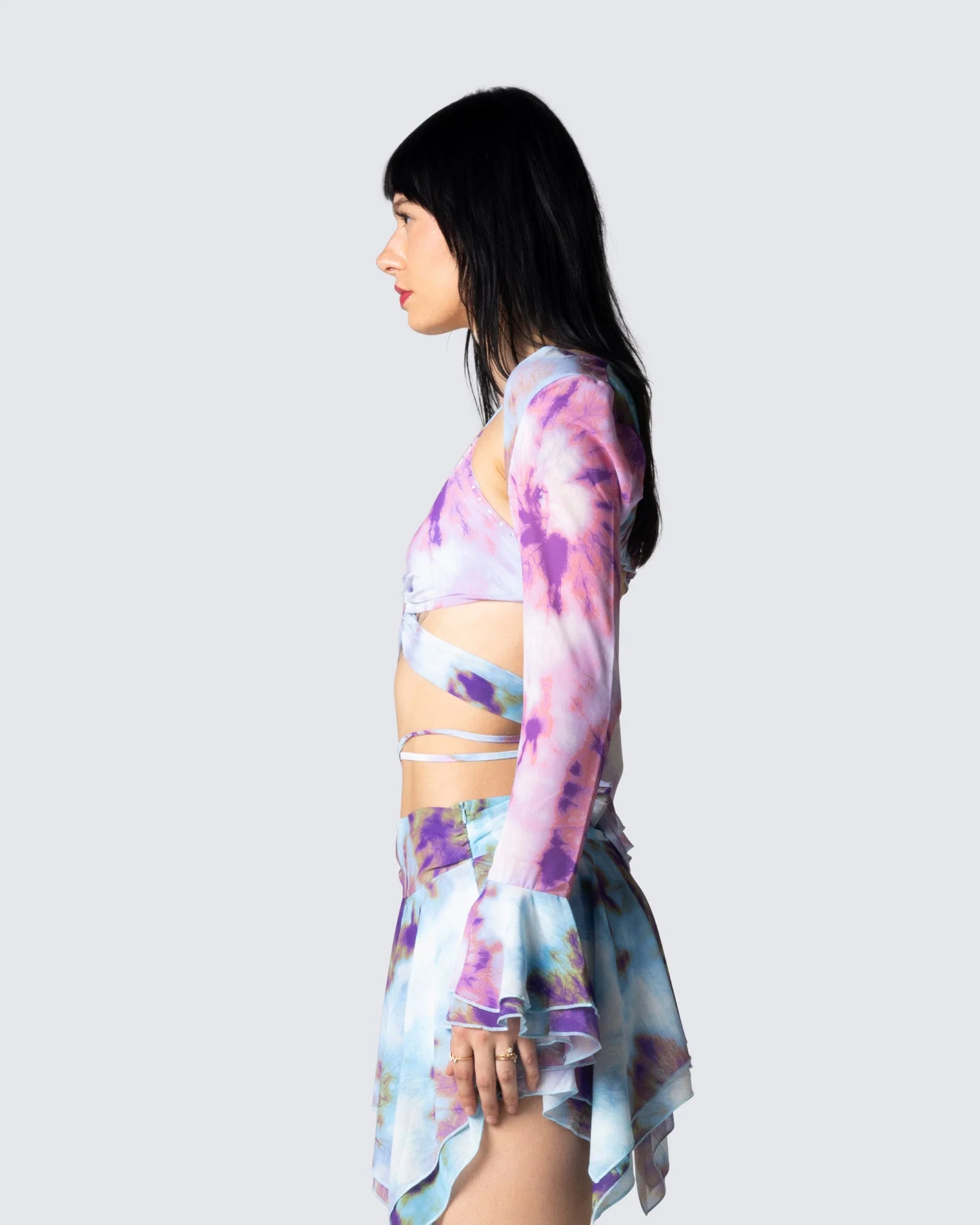 Kadence Tie Dye Print Shrug - Image 4