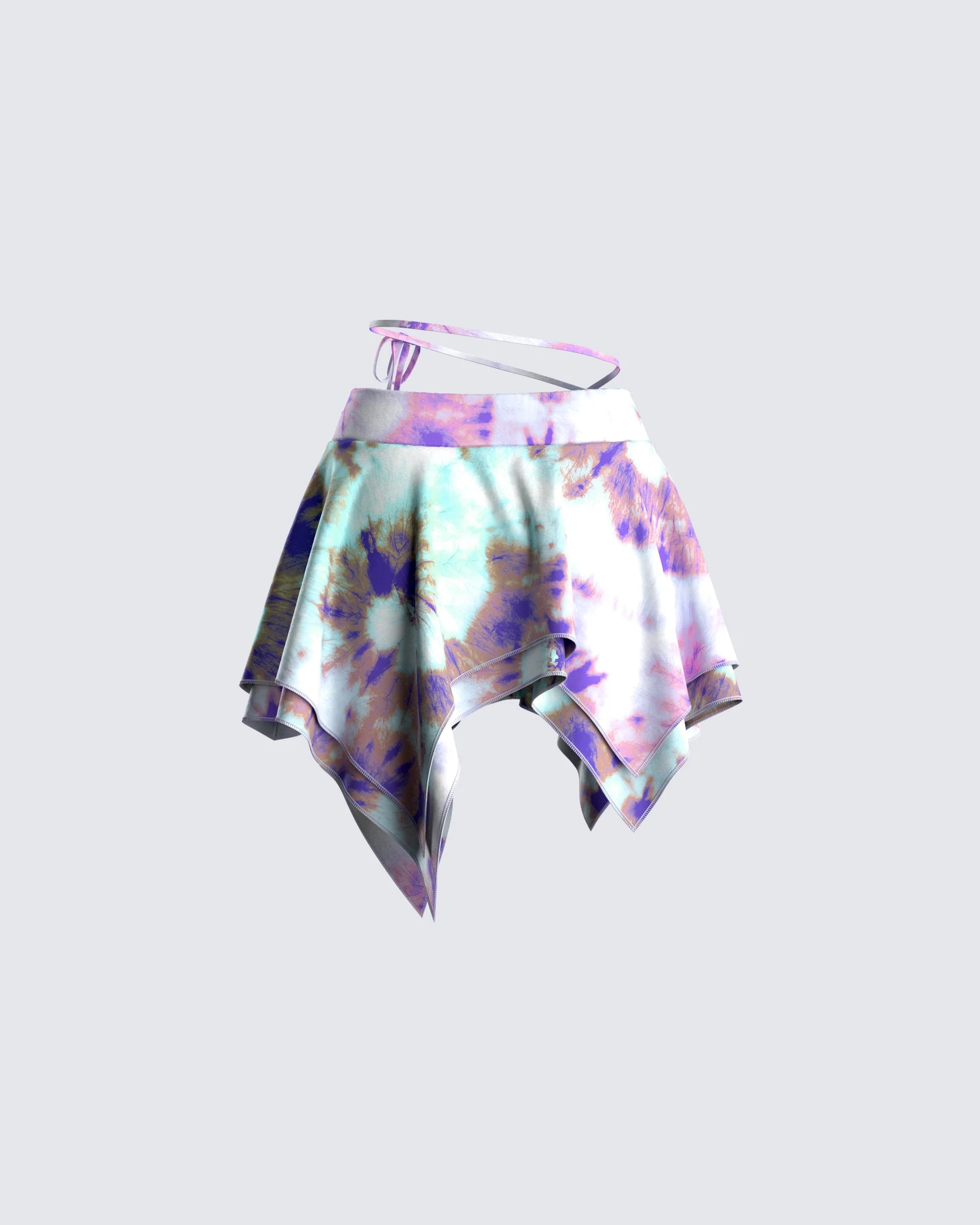 Kadence Tie Dye Print Skirt - Image 3