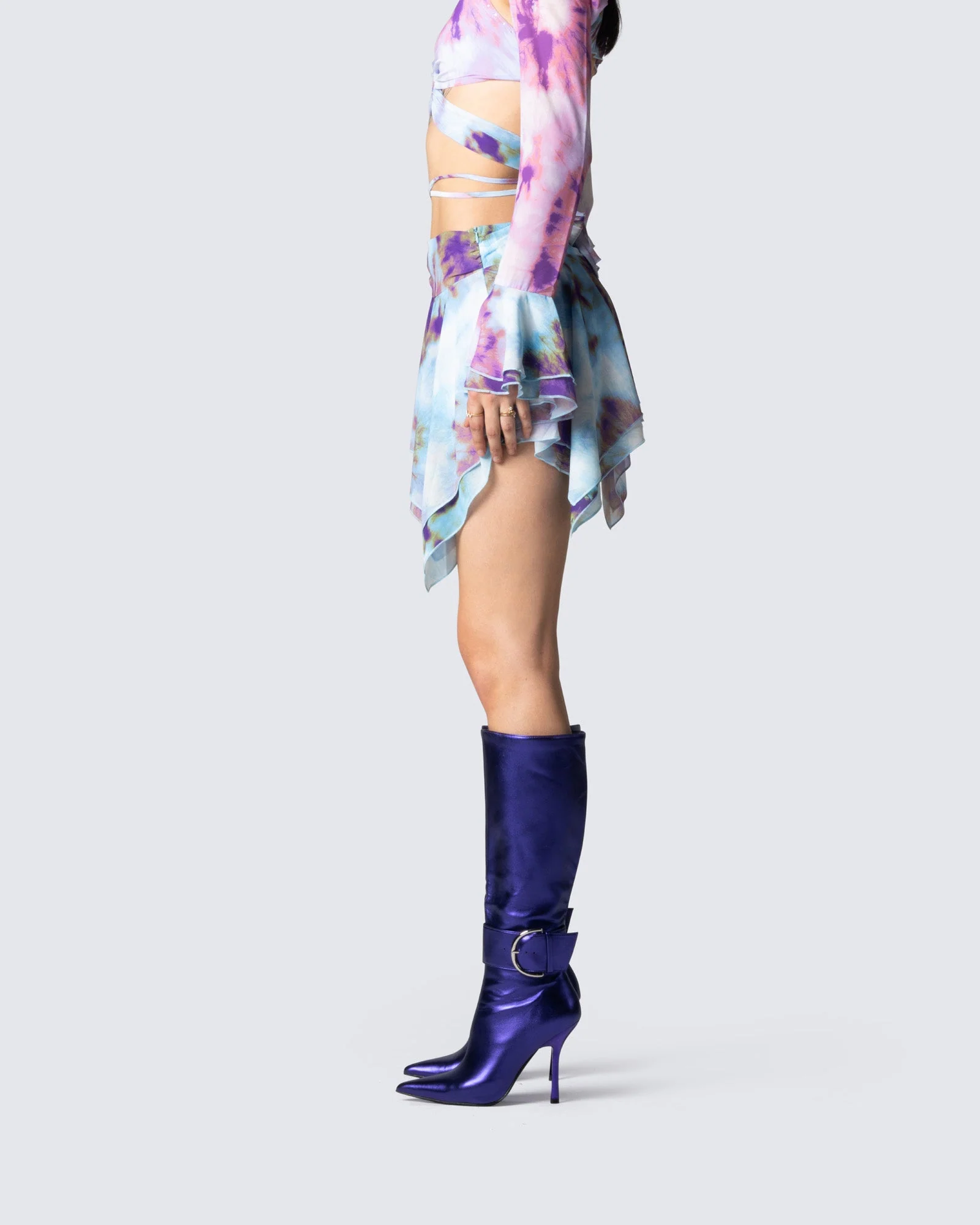 Kadence Tie Dye Print Skirt - Image 5