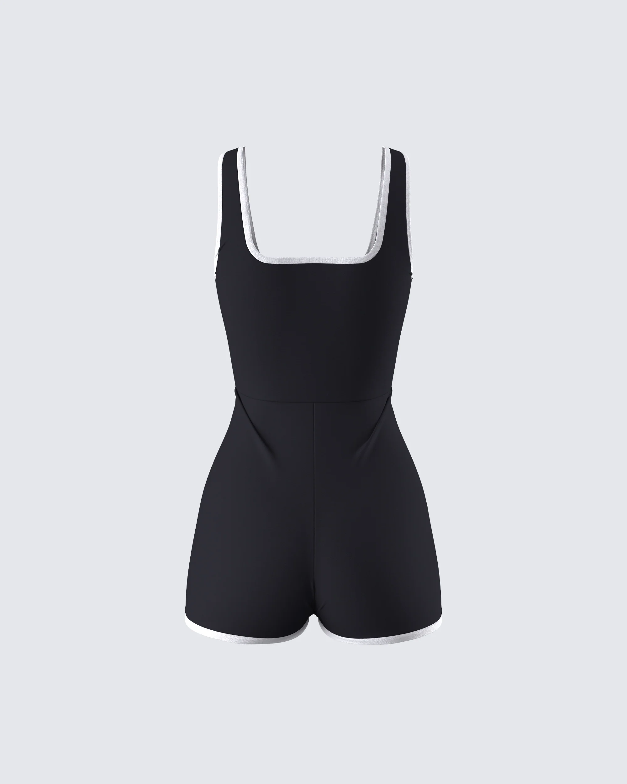 Kaede Black Contrast Binding Onesie - Image 3