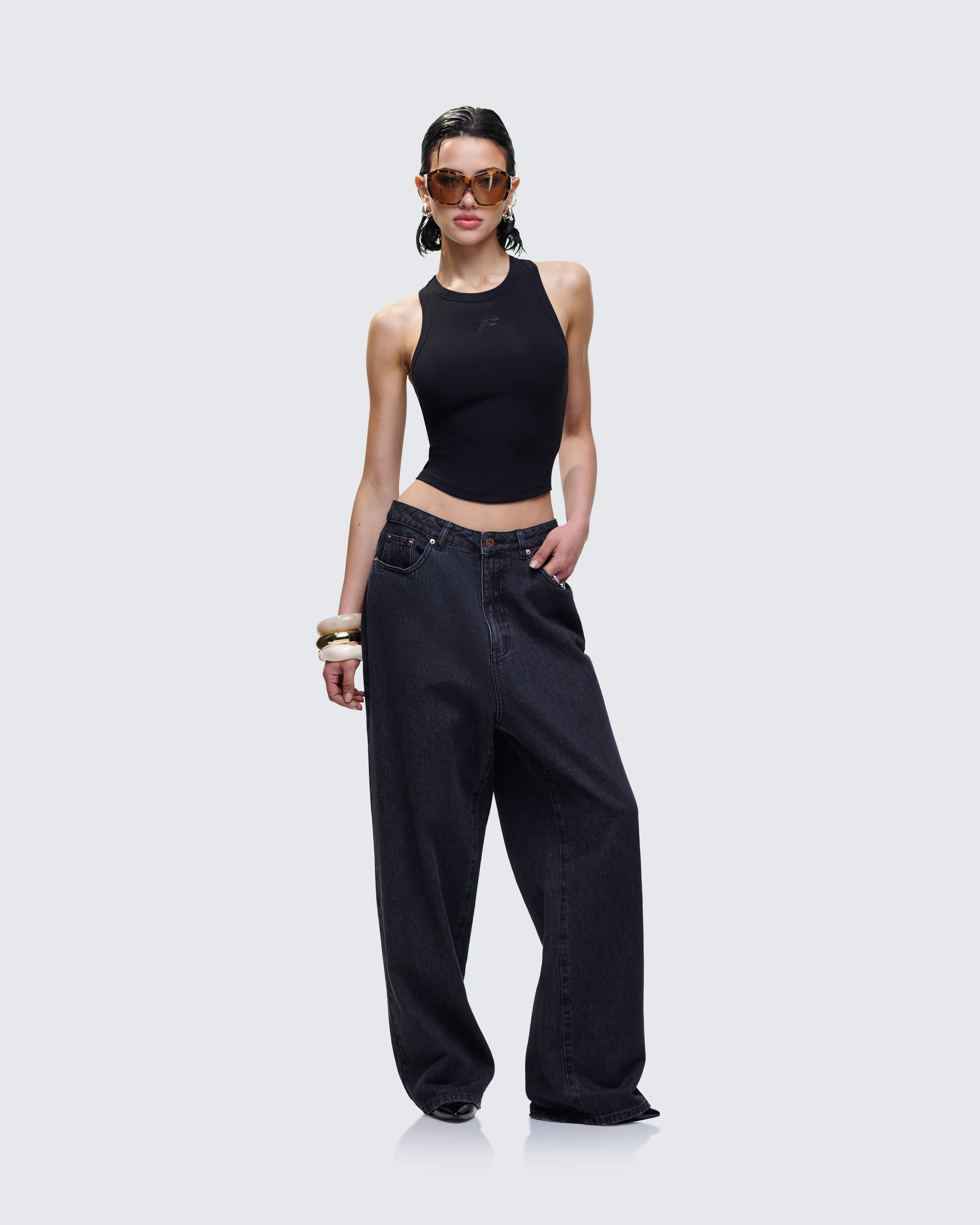Kai Black Washed Balloon Pant - Image 5