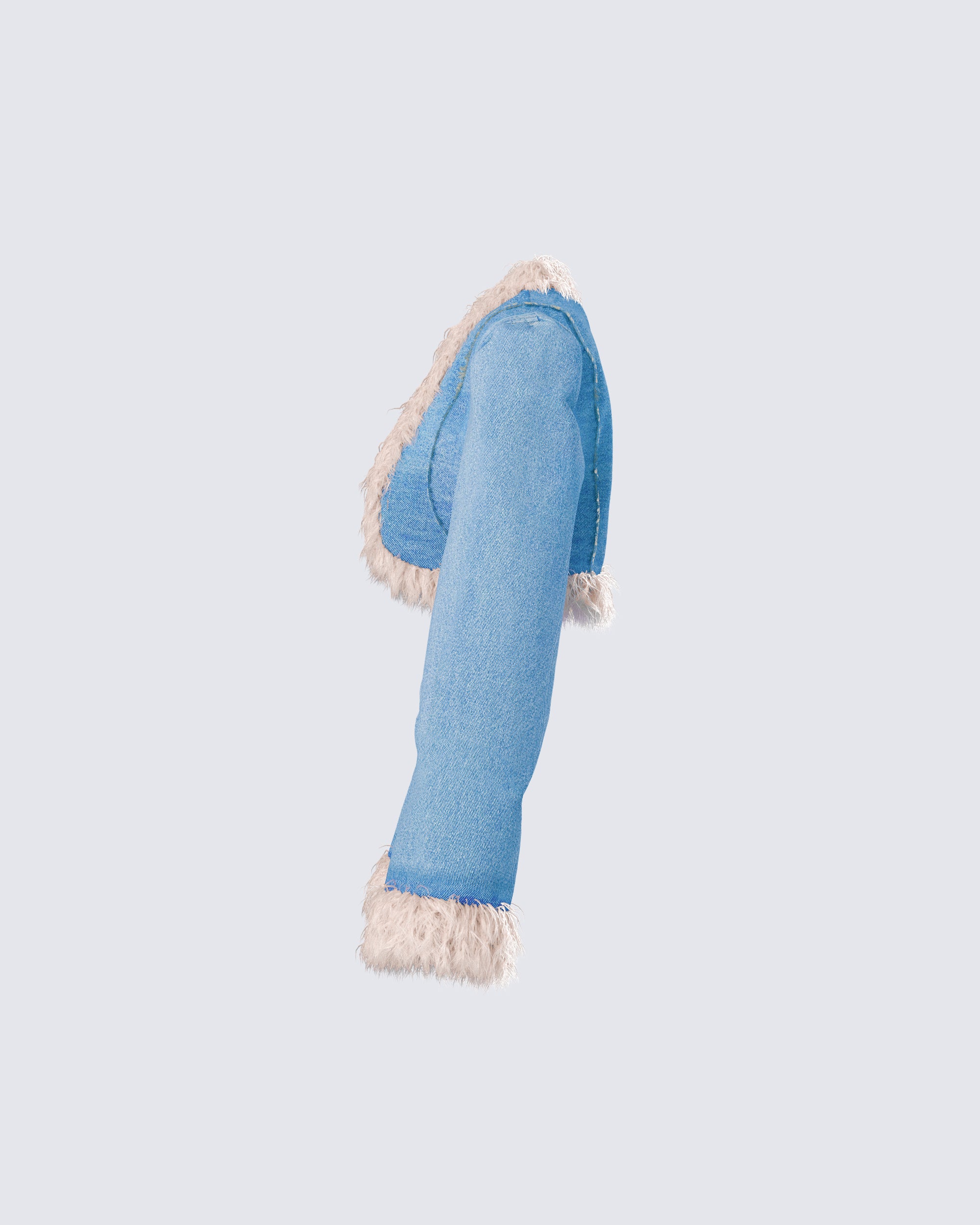 Kaiana Blue Denim Cropped Jacket - Image 2