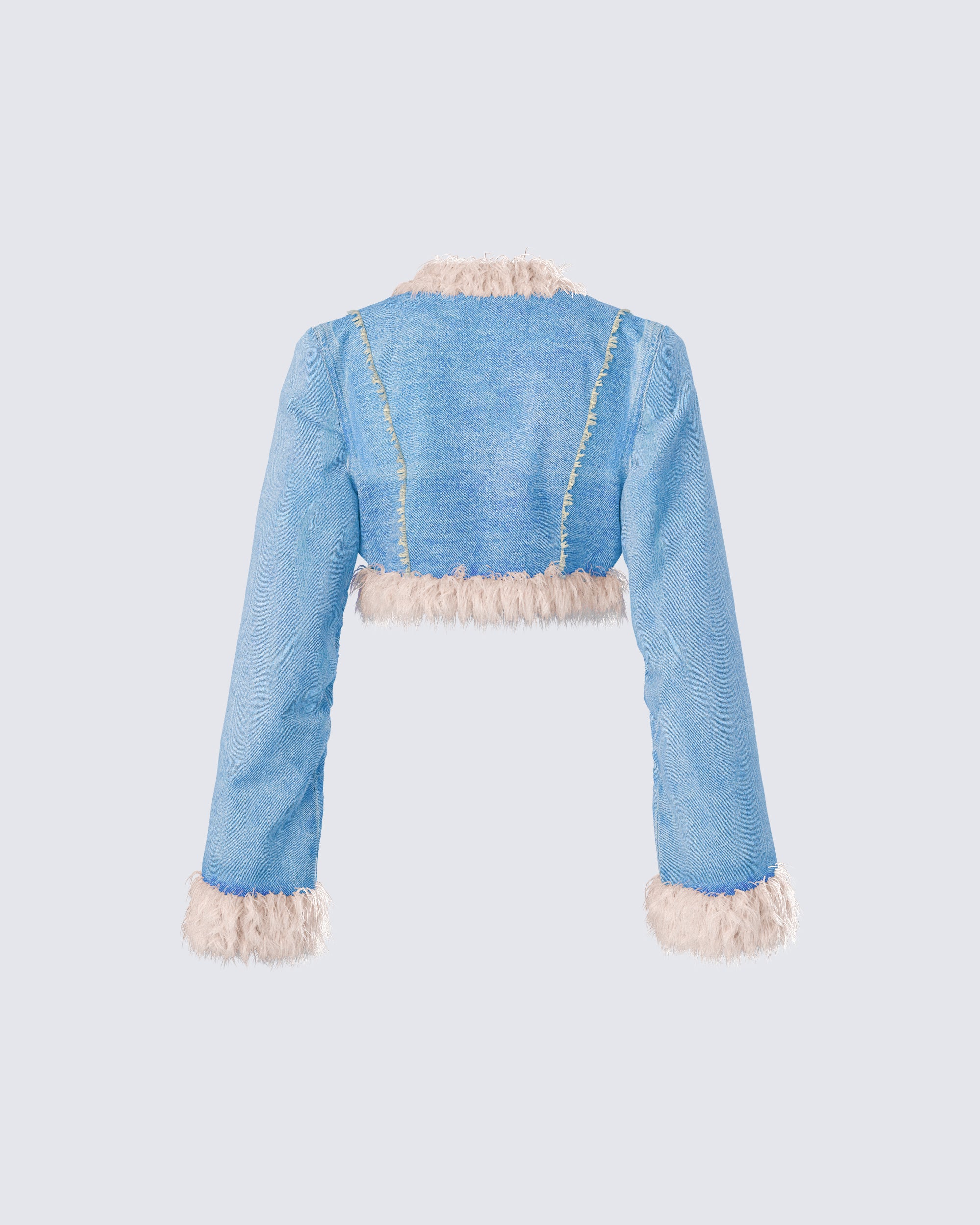 Kaiana Blue Denim Cropped Jacket - Image 3