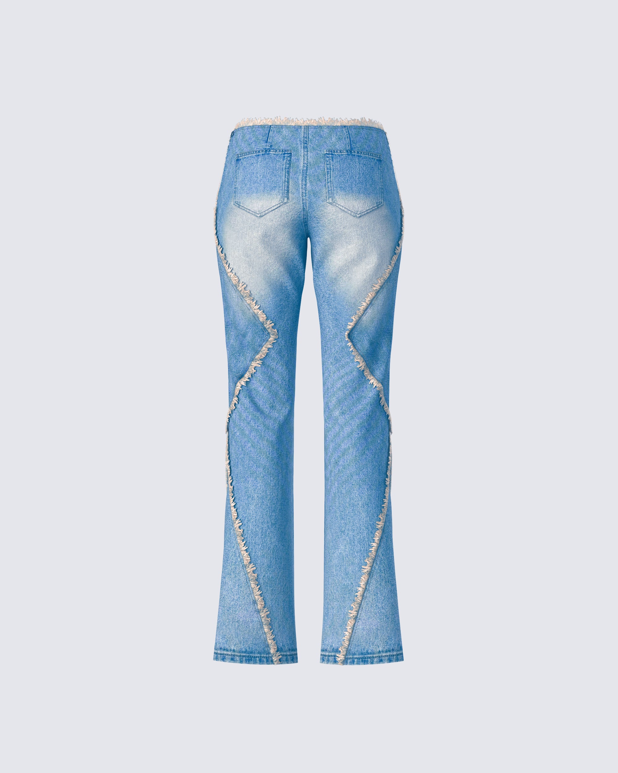 Kaiana Blue Denim Straight Leg Jeans - Image 3