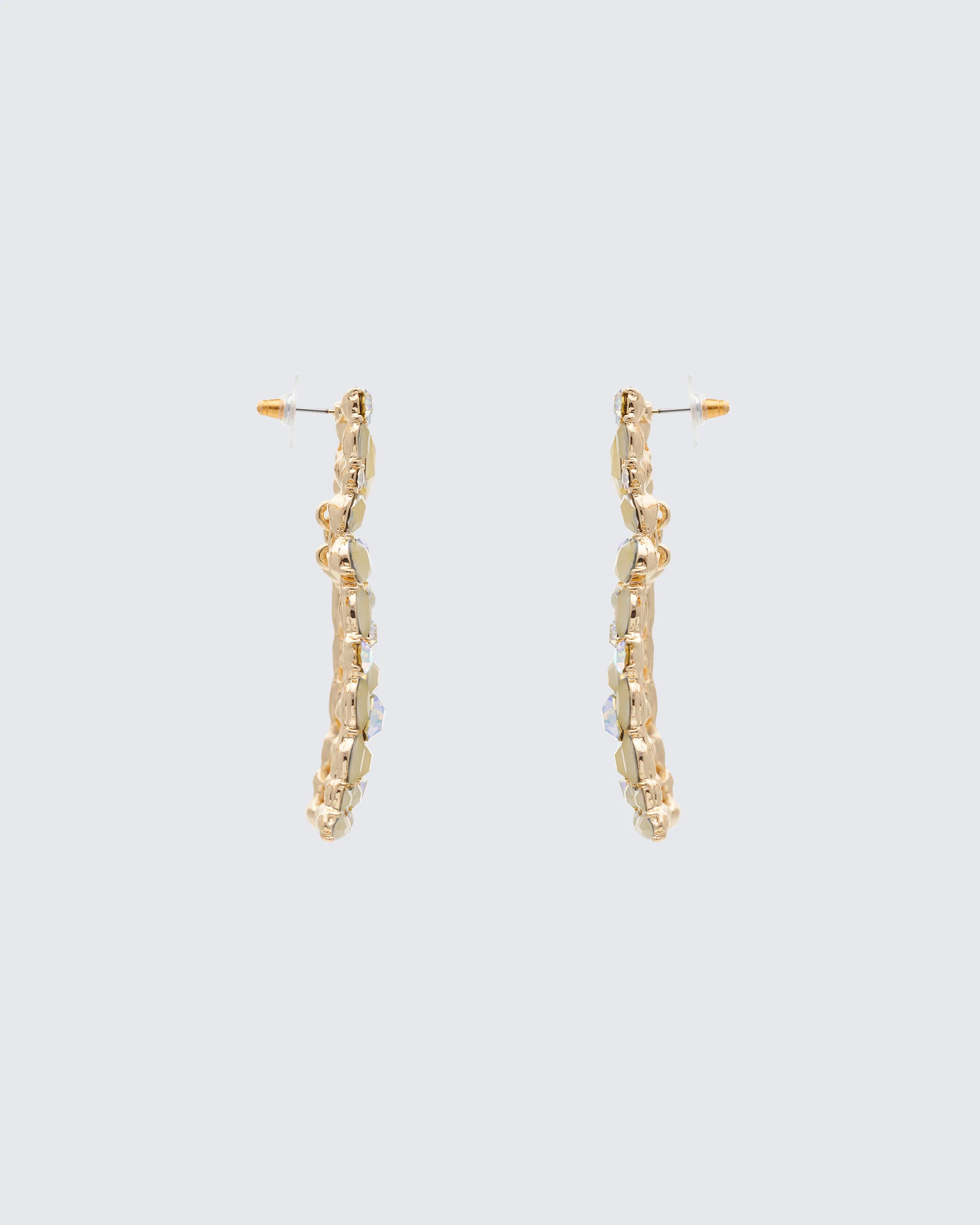 Kamari Yellow Encrusted Dangle Earrings - Image 2