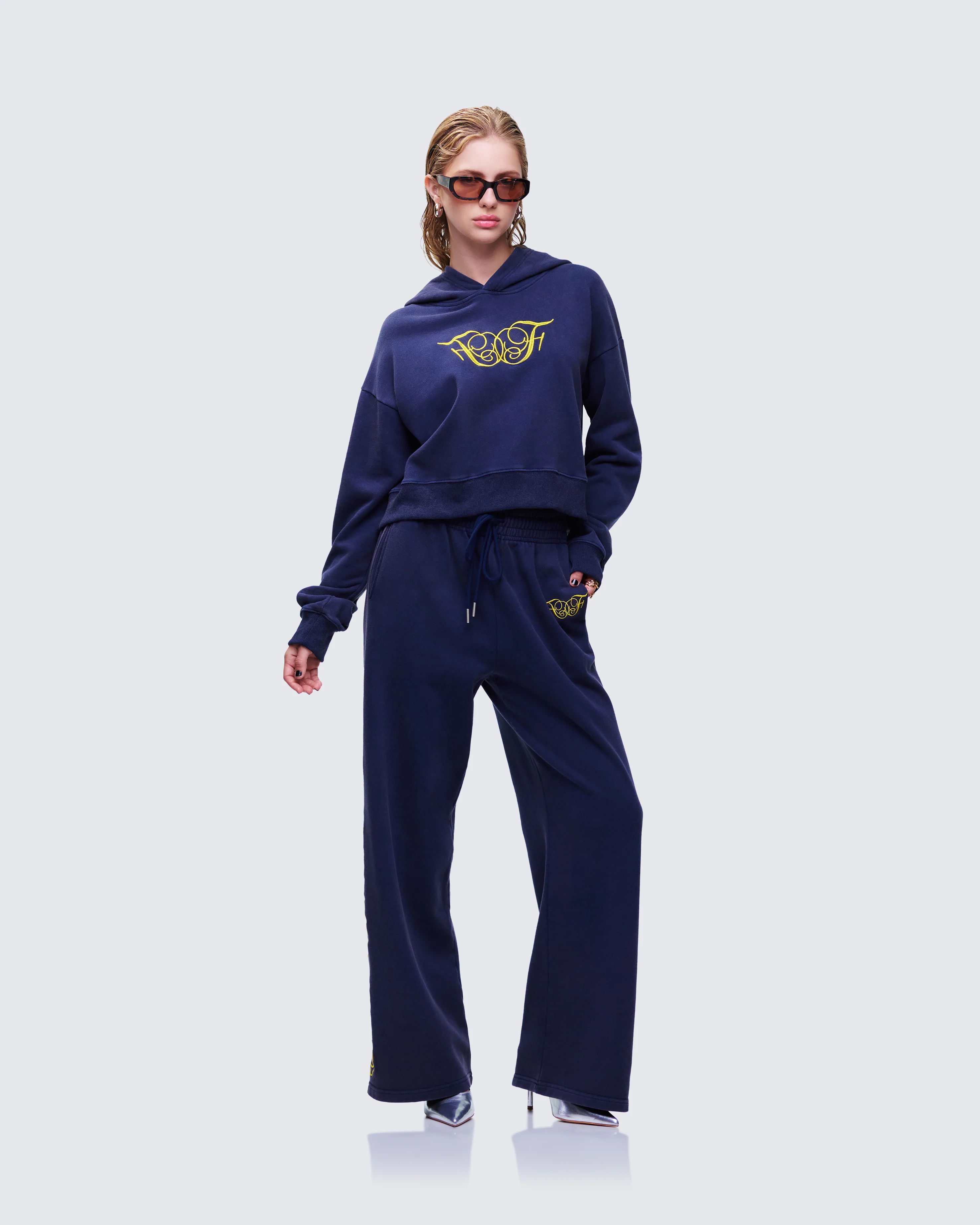 Kamilah Blue Acid Wash Hooded Sweater - Image 5