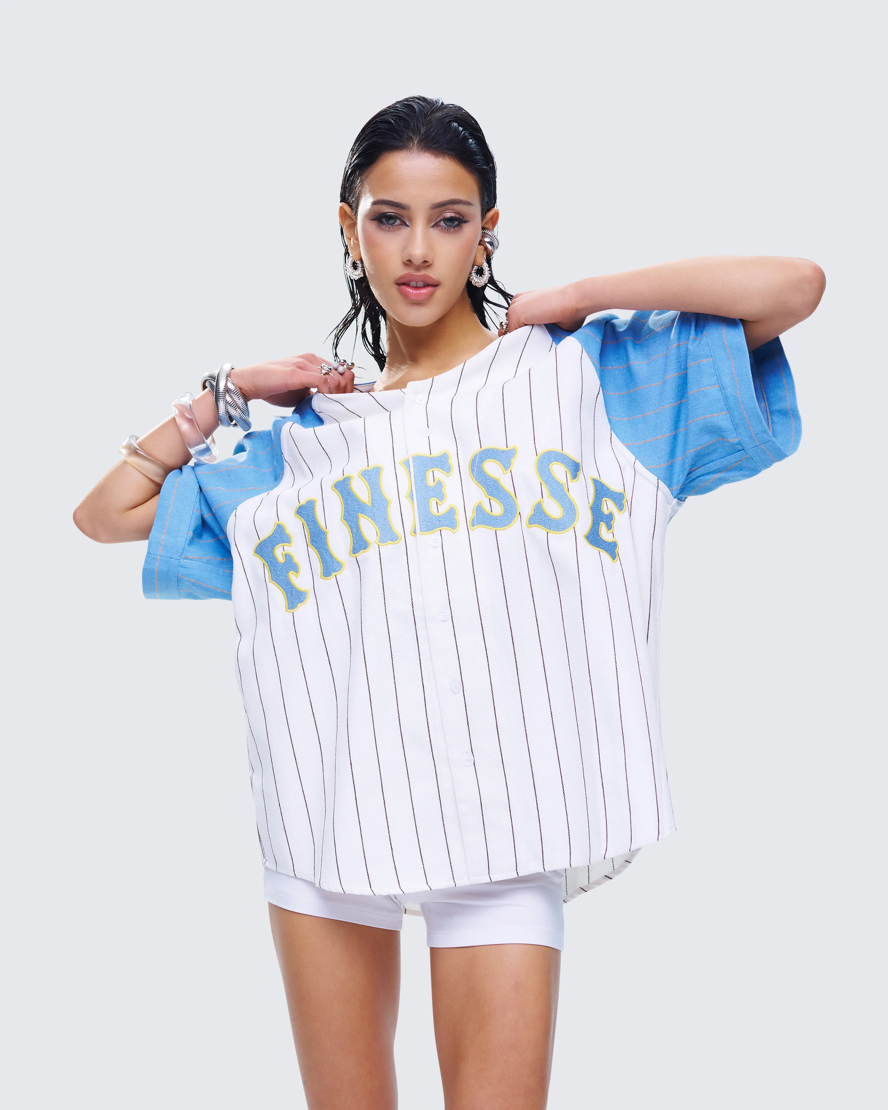 Kaomi Baby Blue Baseball Top - Image 6