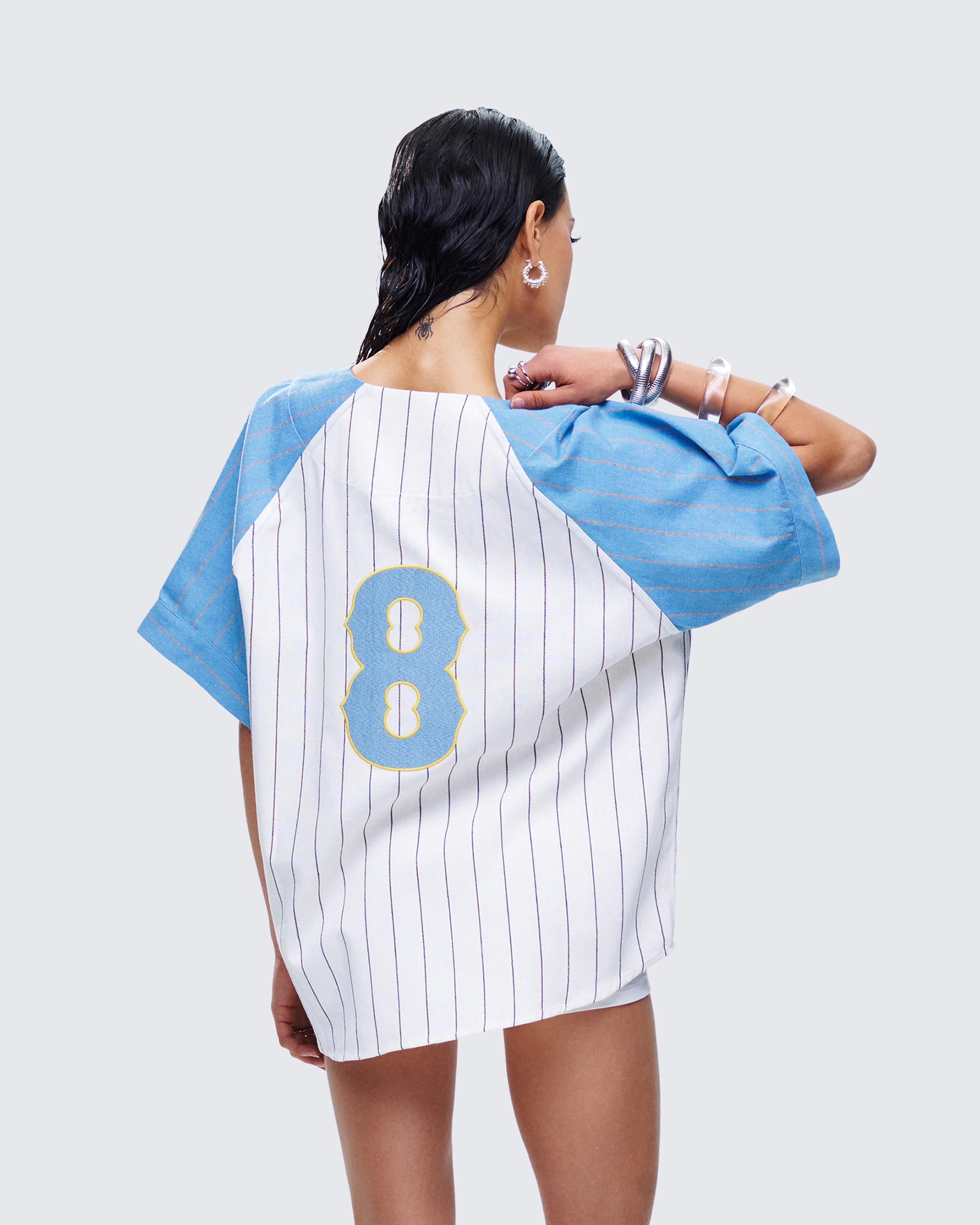Kaomi Baby Blue Baseball Top - Image 7