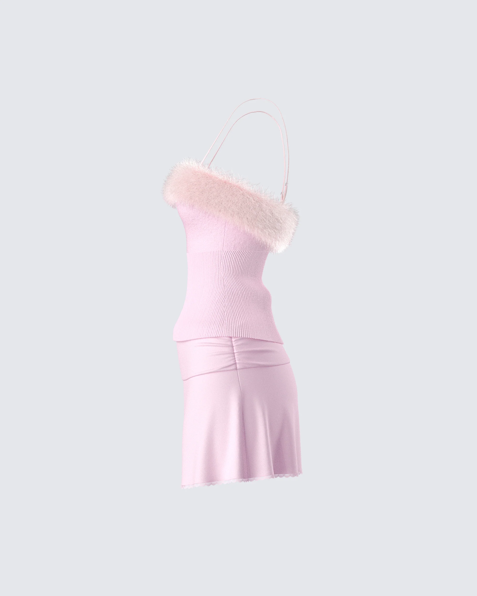 Karlissa Pink Faux Fur Set - Image 2