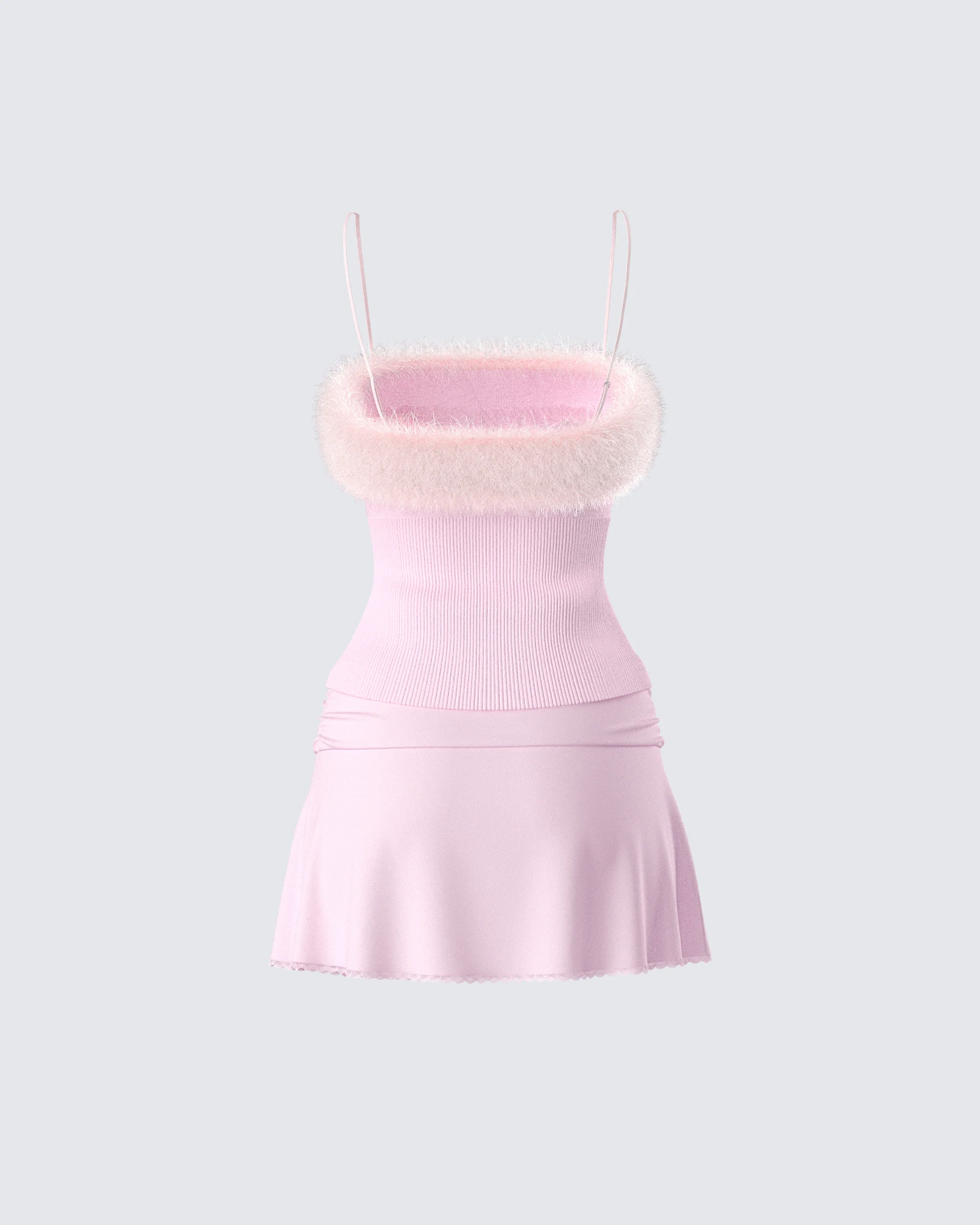Karlissa Pink Faux Fur Set - Image 3