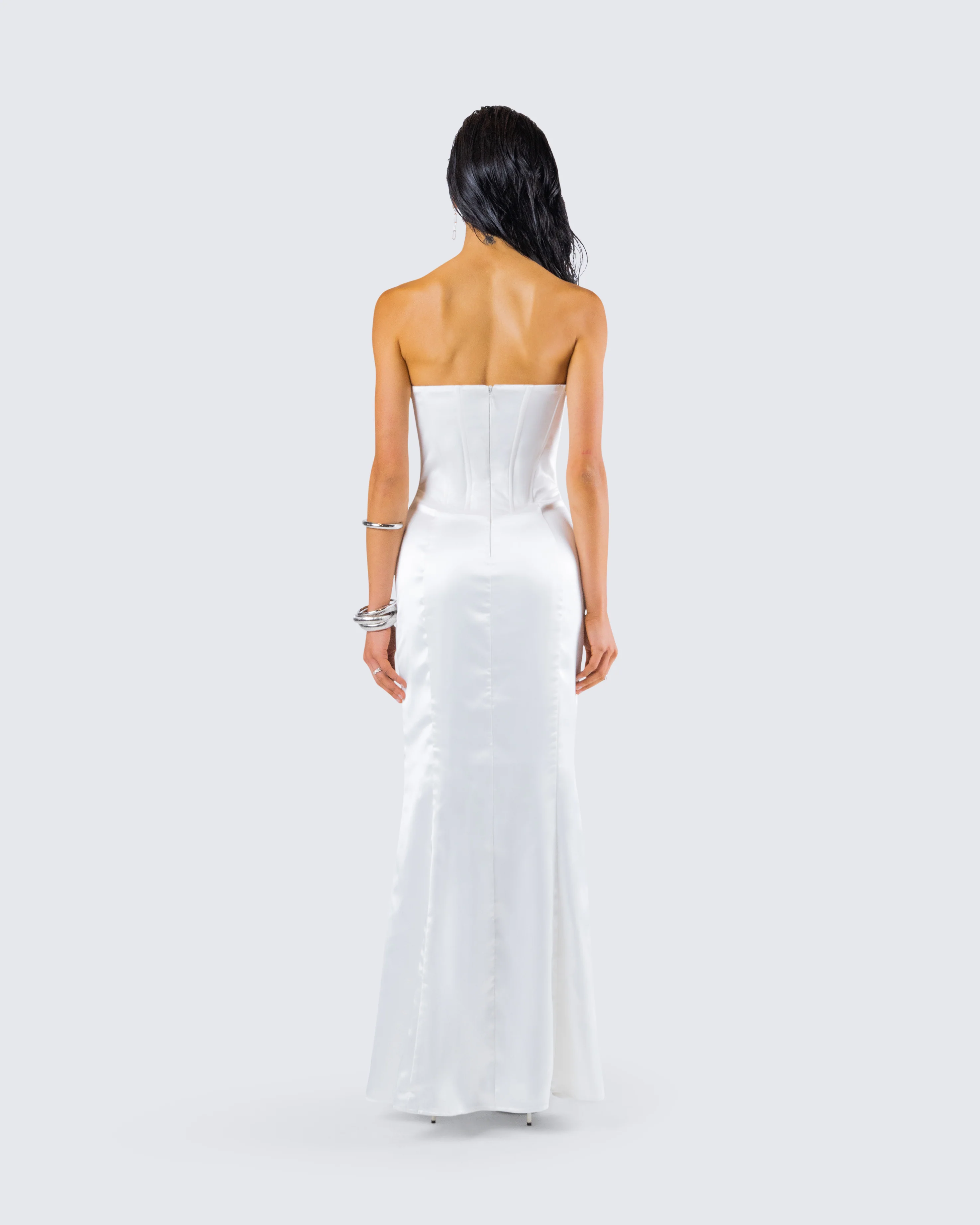 Katana White Lace Applique Gown - Image 7