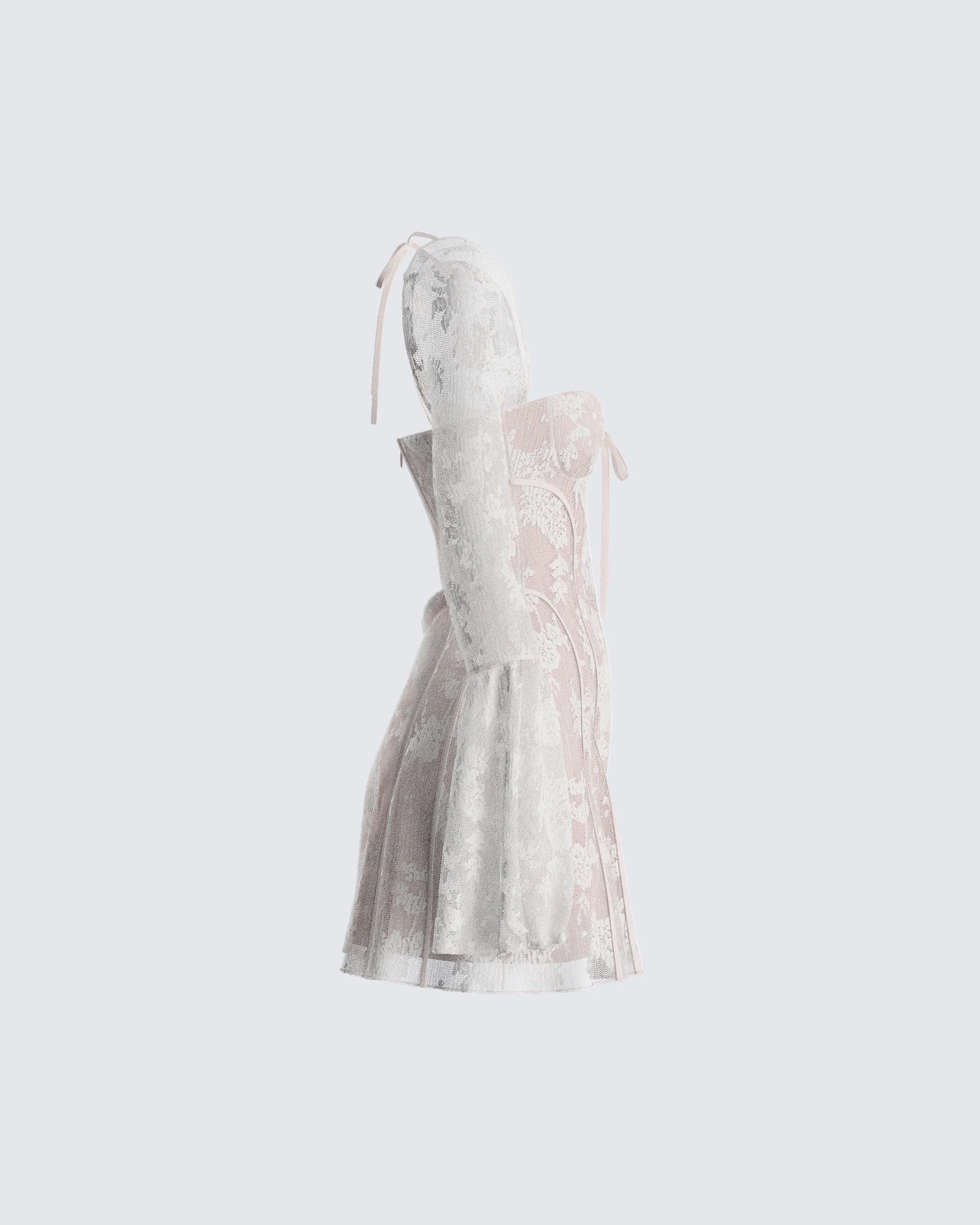 Kavita Ivory Lace Mini Dress - Image 2