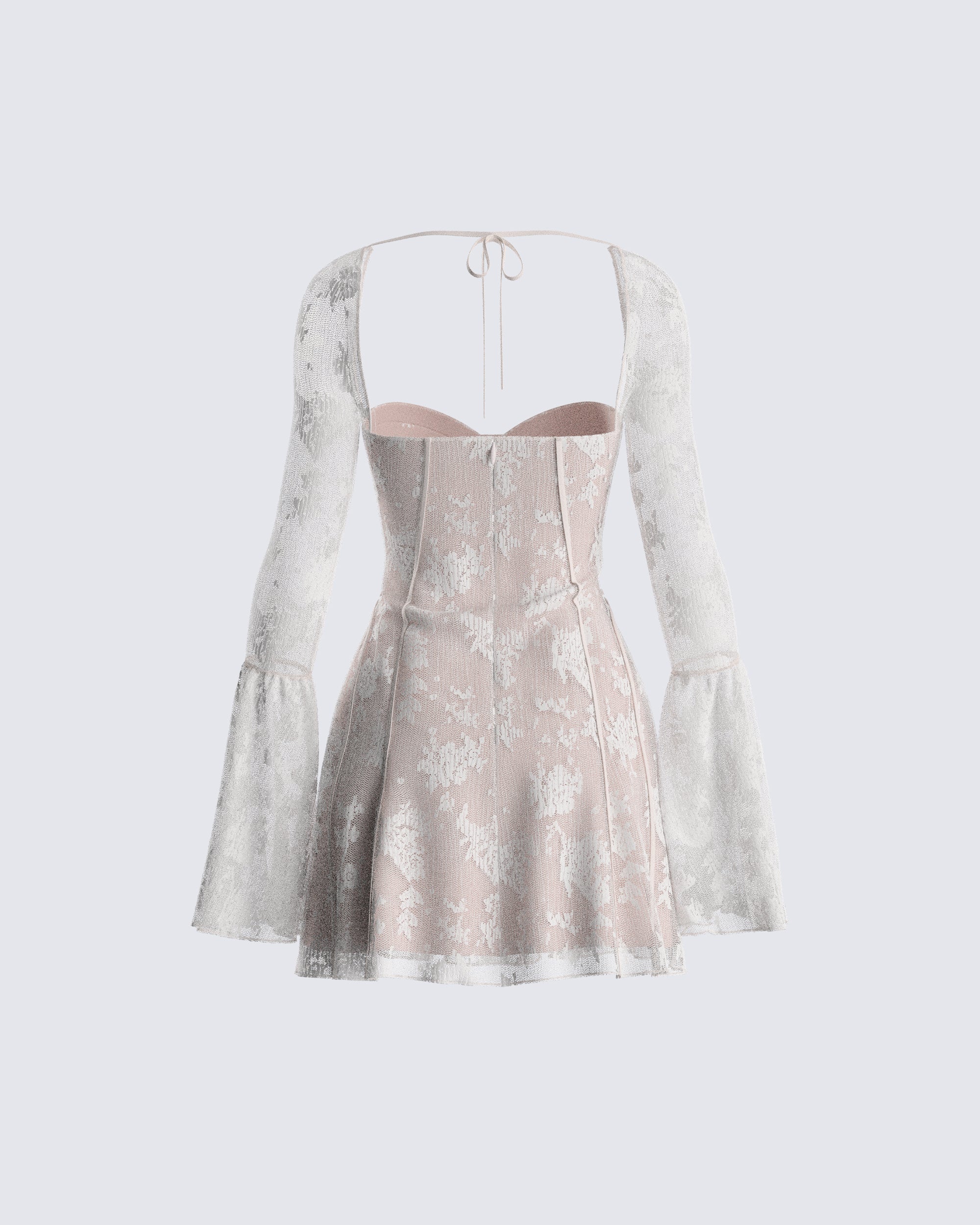 Kavita Ivory Lace Mini Dress - Image 3