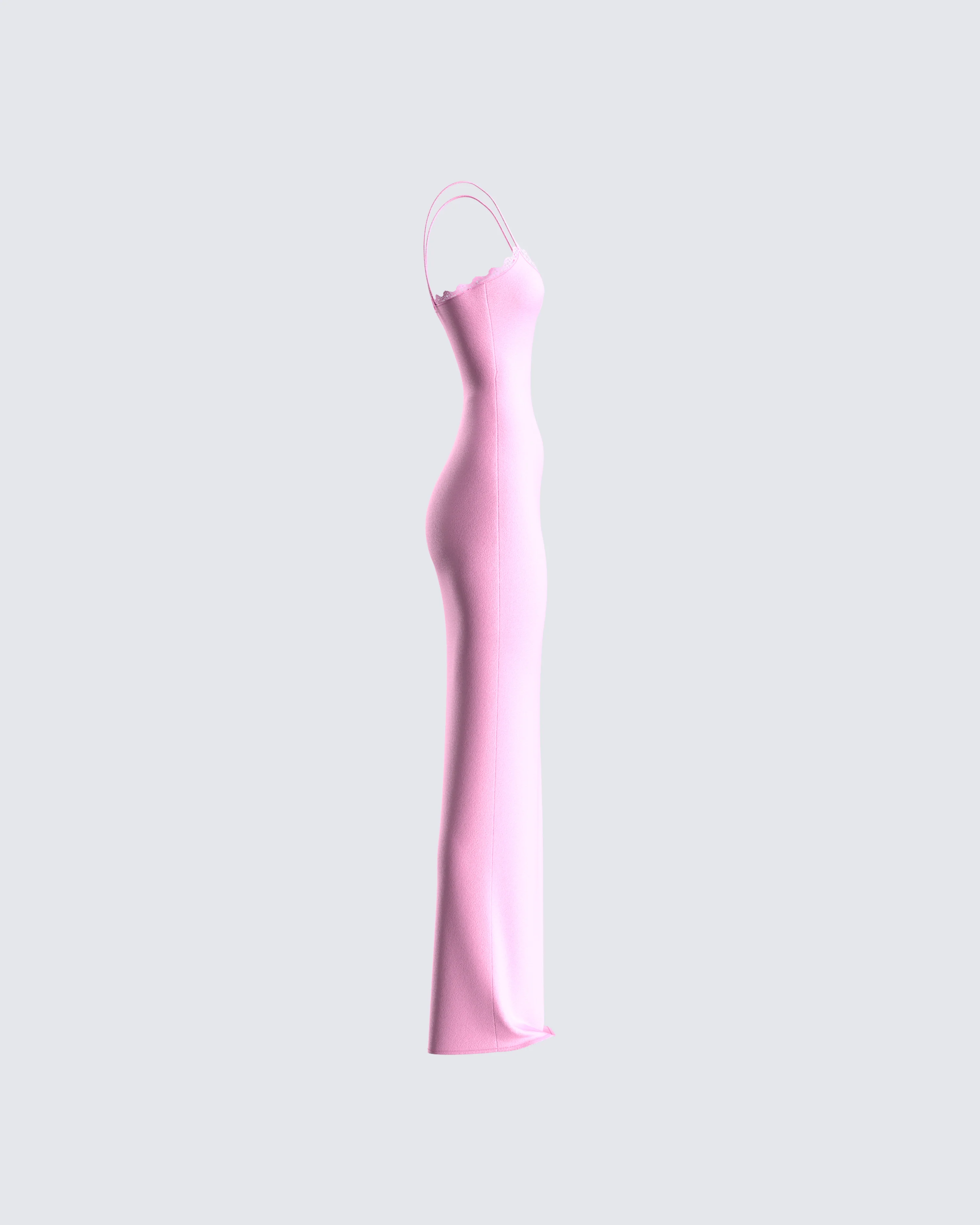 Kayla Pink Fitted Maxi Dress - Image 2